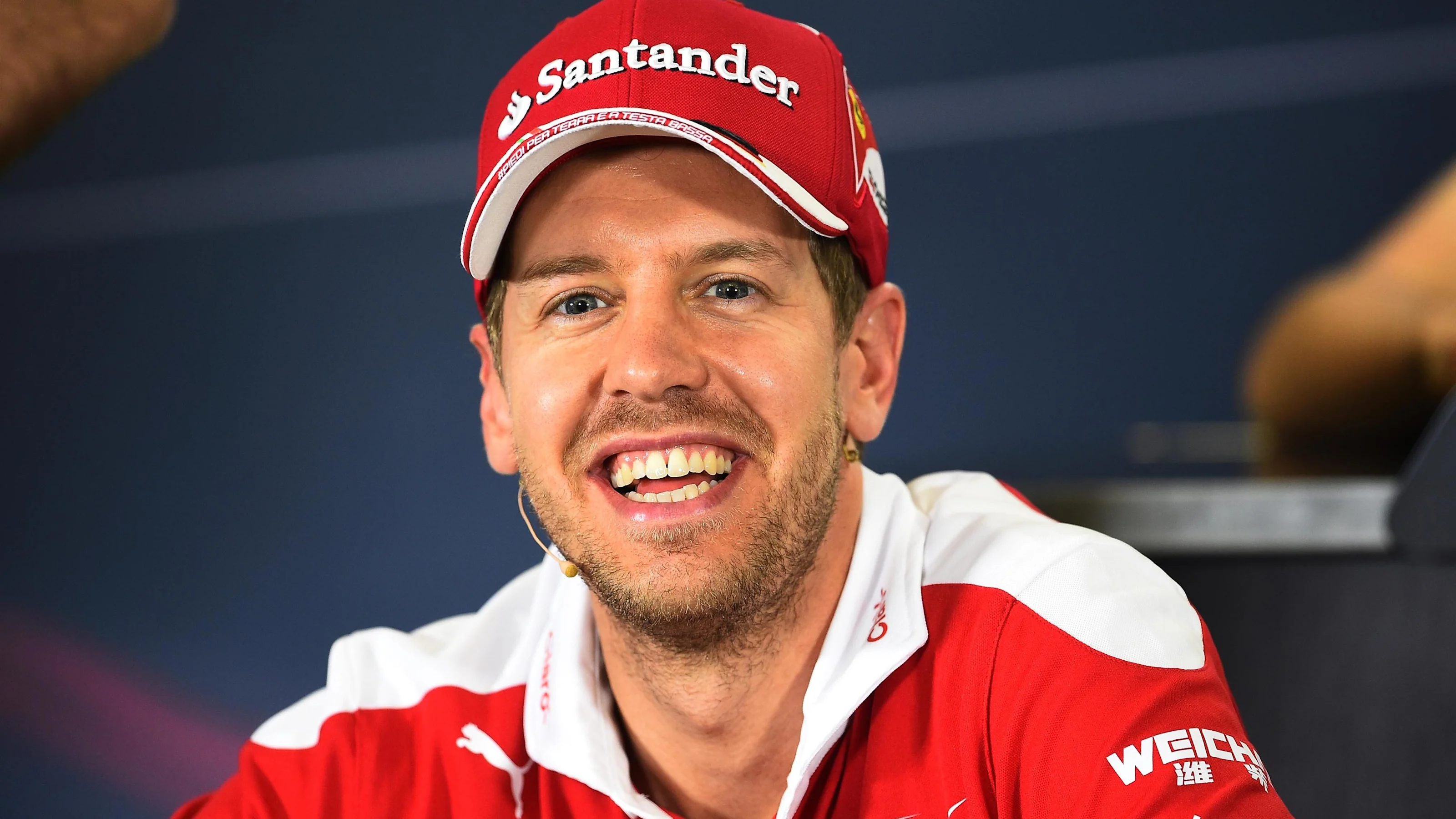Sebastian Vettel (GER) Ferrari in the Press Conference at Formula One World Championship, Rd1,