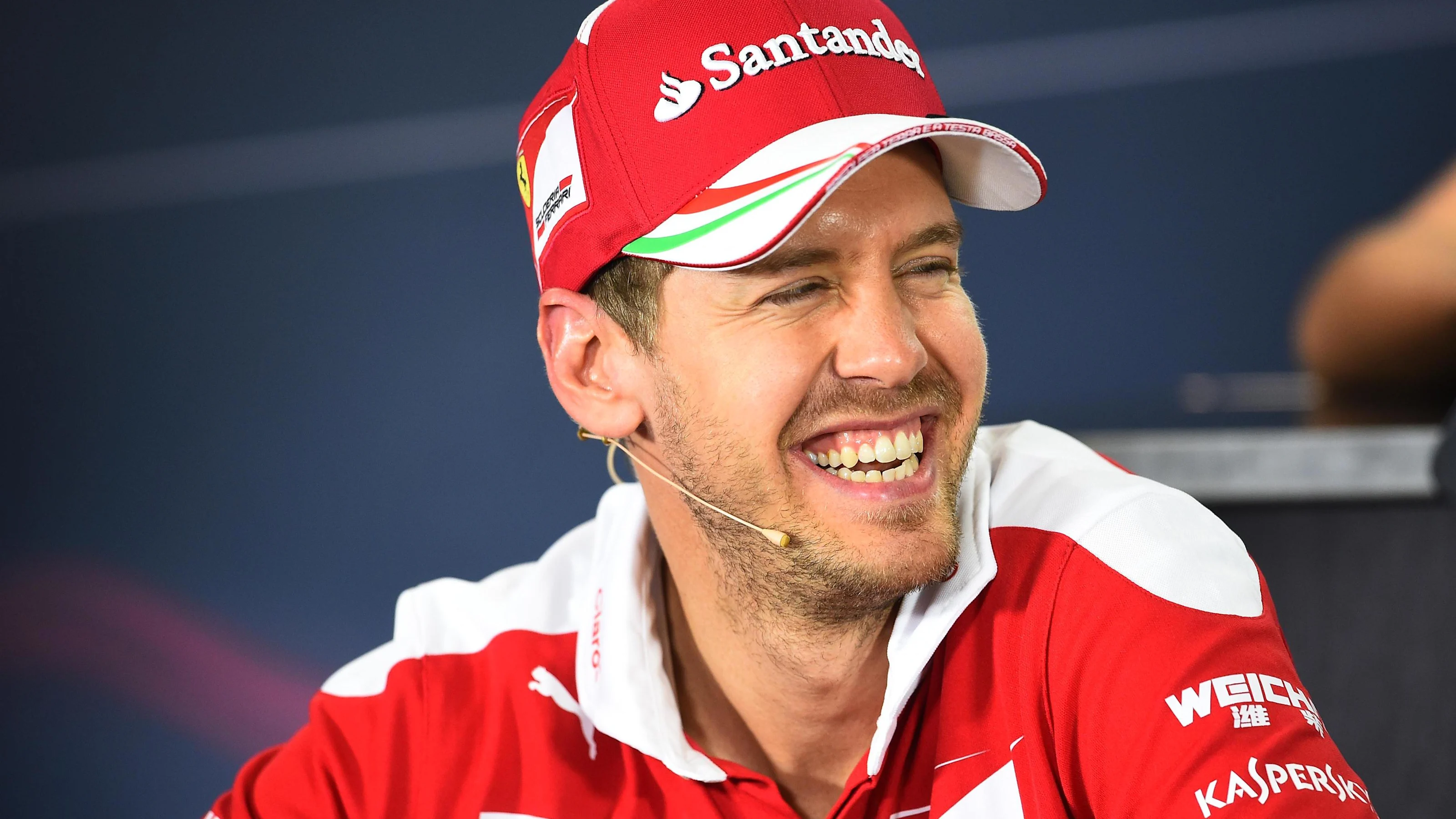 Sebastian Vettel (GER) Ferrari in the Press Conference at Formula One World Championship, Rd1,