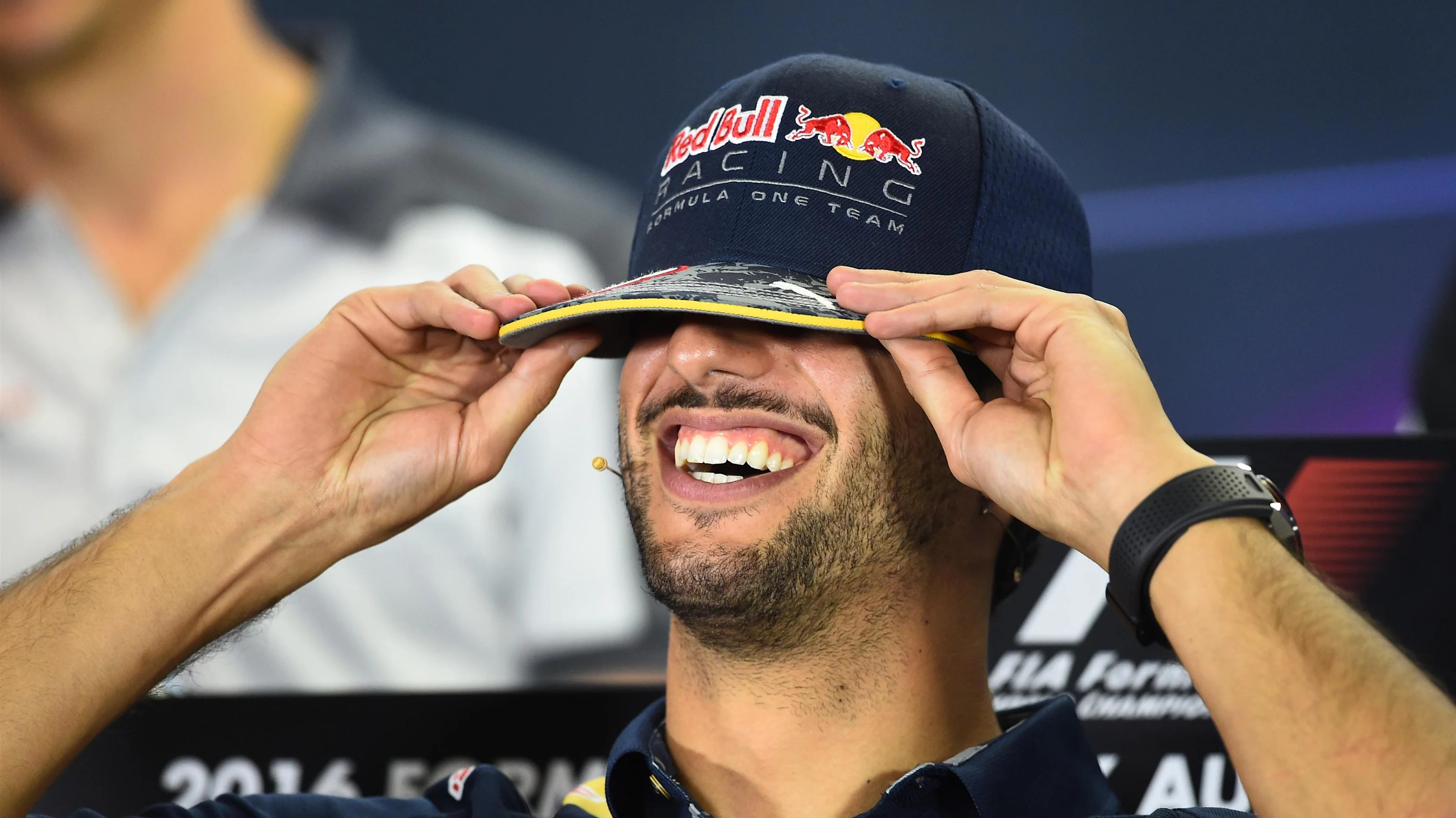 Daniel Ricciardo (AUS) Red Bull Racing in the Press Conference at Formula One World Championship,