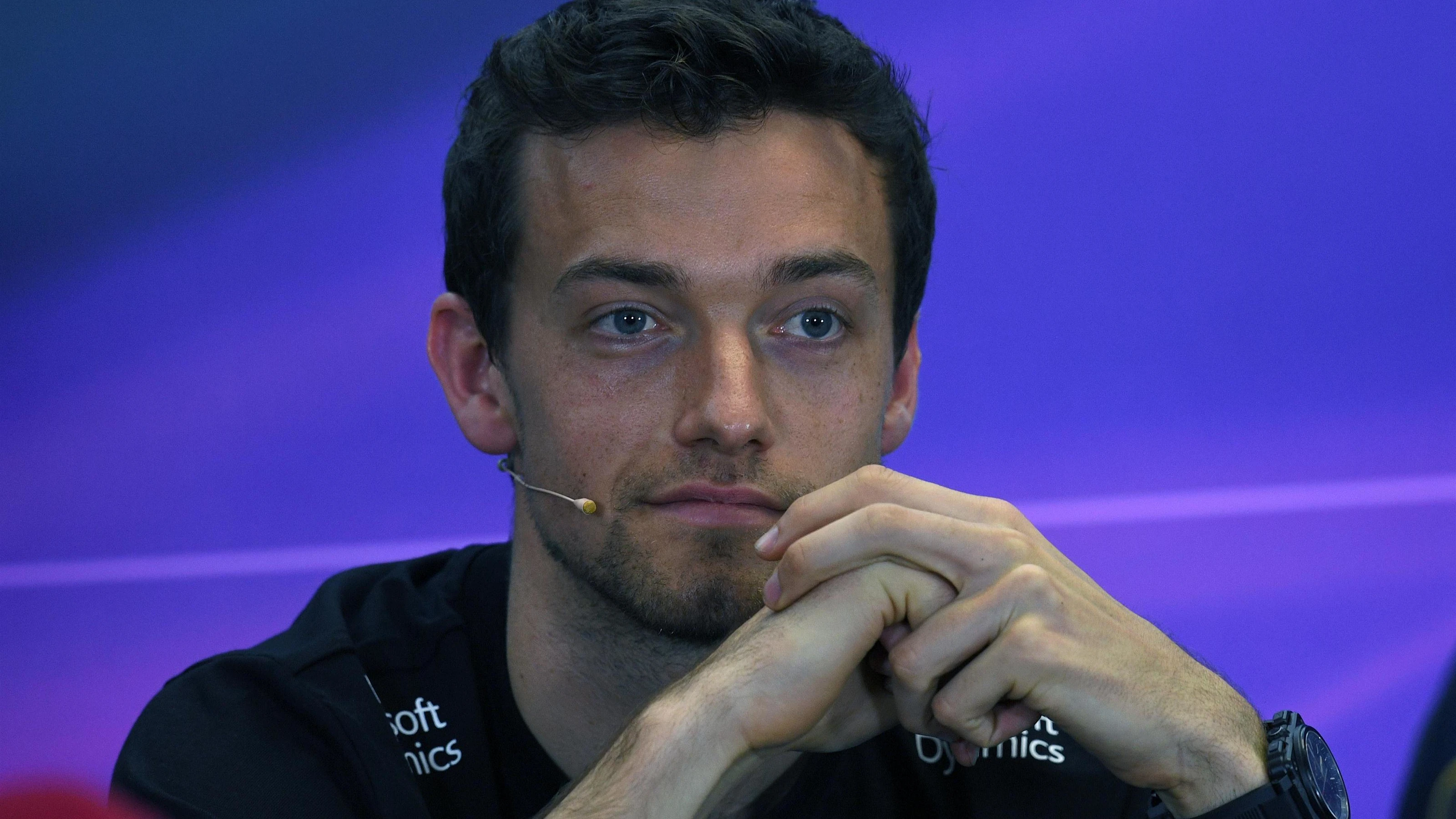 Jolyon Palmer (GBR) Renault Sport F1 Team in the Press Conference at Formula One World