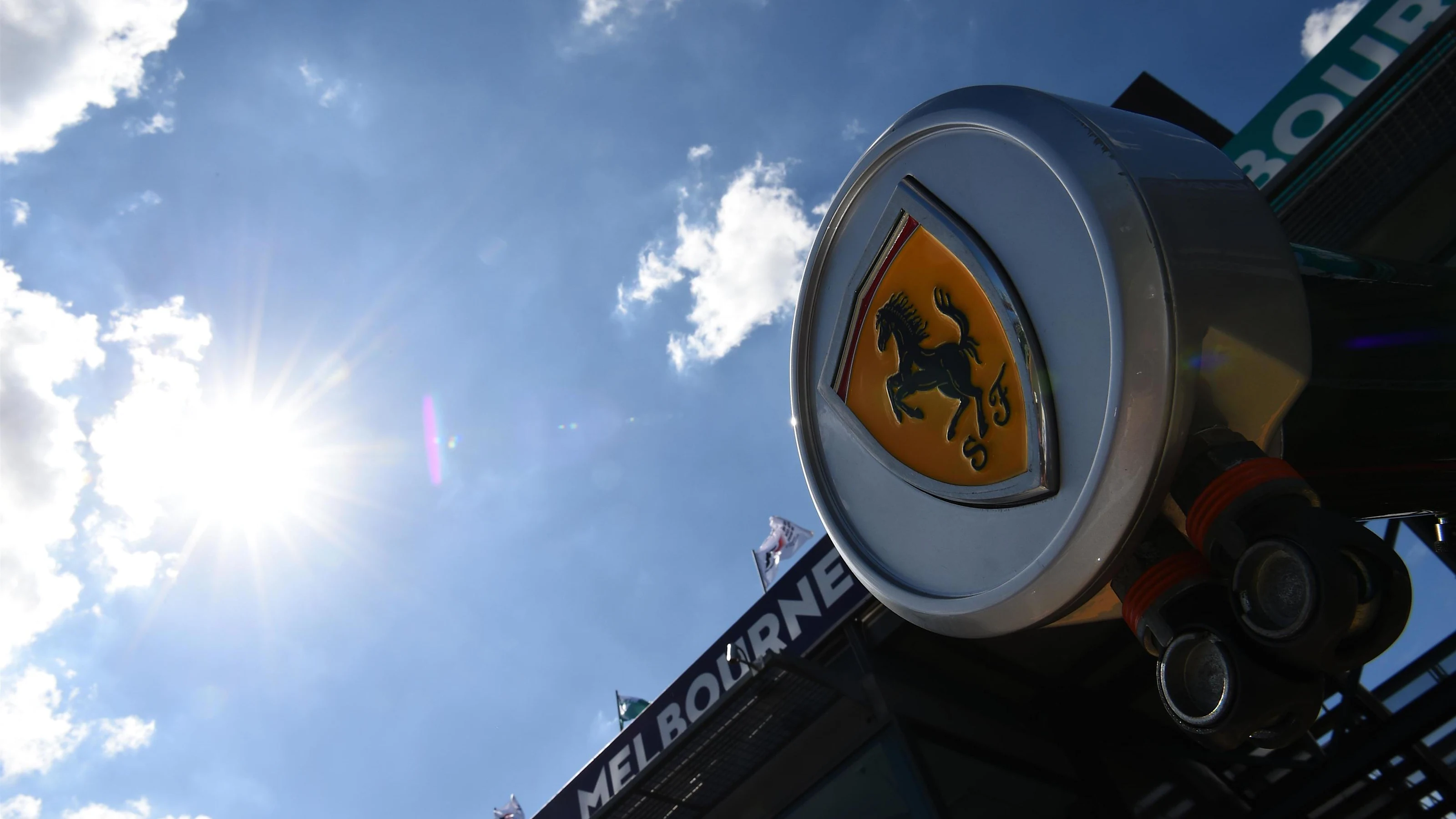 Ferrari logo at Formula One World Championship, Rd1, Australian Grand Prix, Preparations, Albert