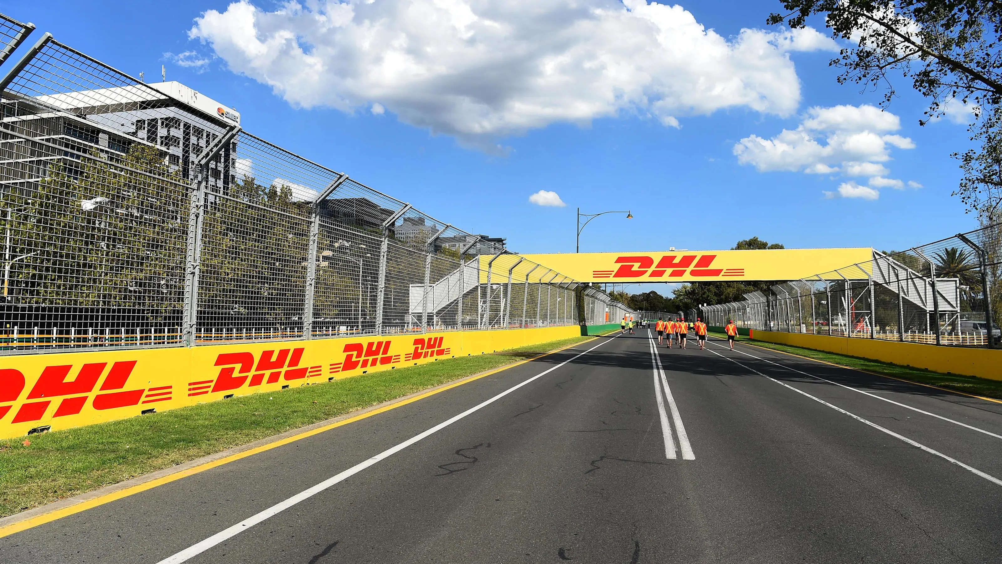 Track view and DHL signage at Formula One World Championship, Rd1, Australian Grand Prix,