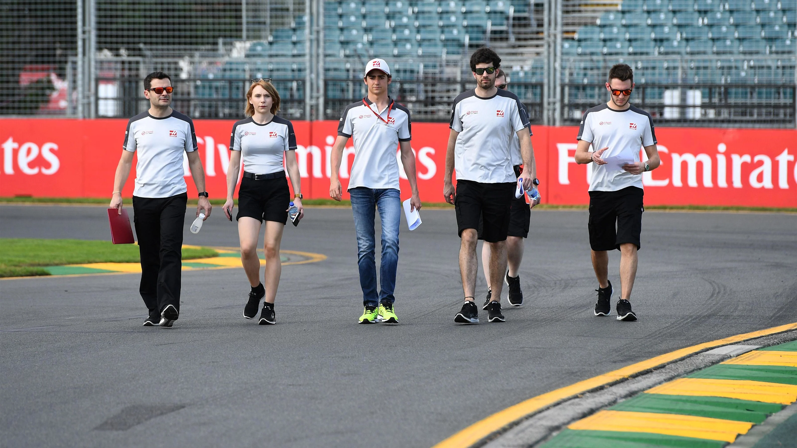Esteban Gutierrez (MEX) Haas F1 walks the track at Formula One World Championship, Rd1, Australian