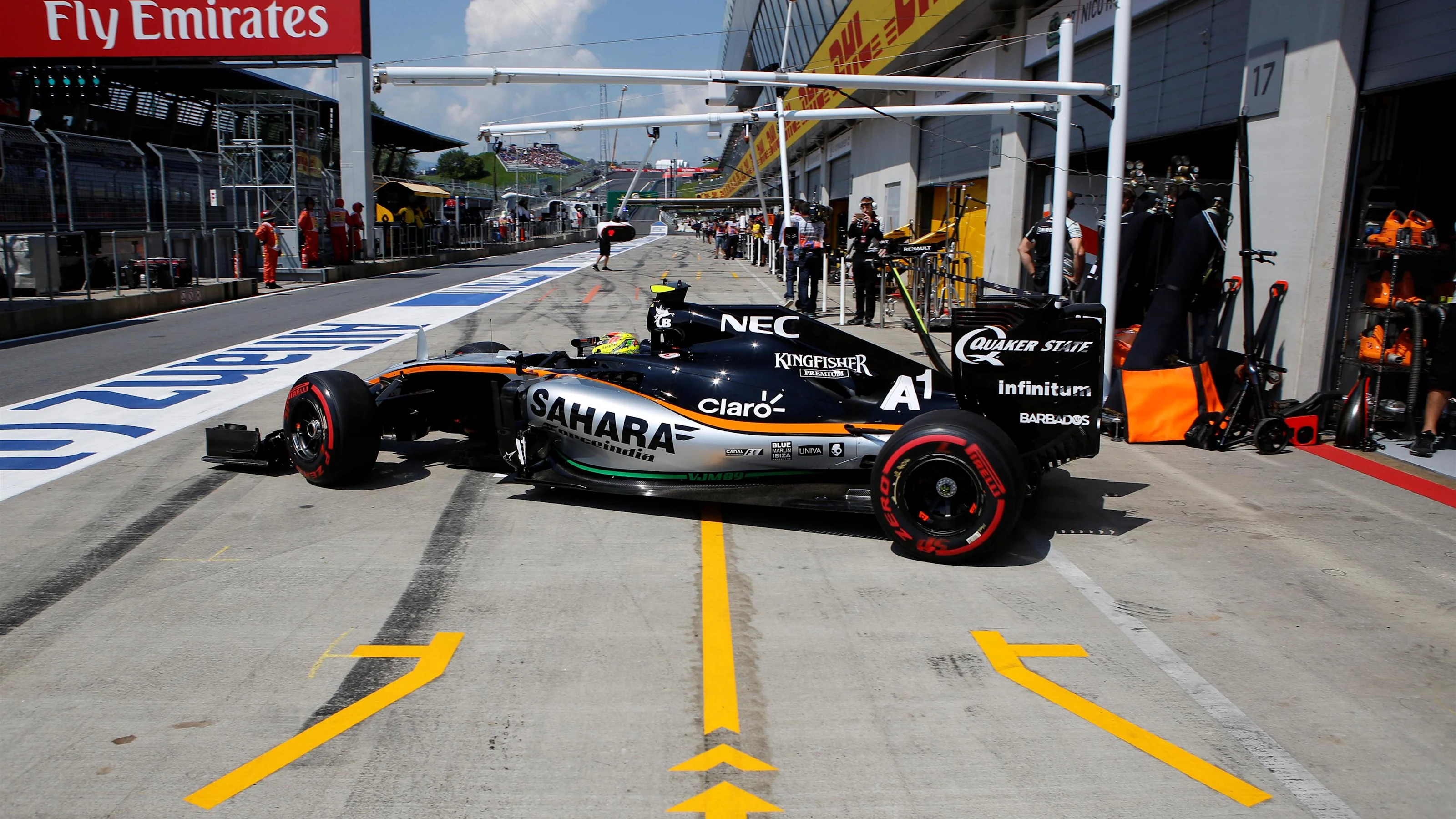 Sergio Perez (MEX) Force India VJM09 at Formula One World Championship, Rd9, Austrian Grand Prix,