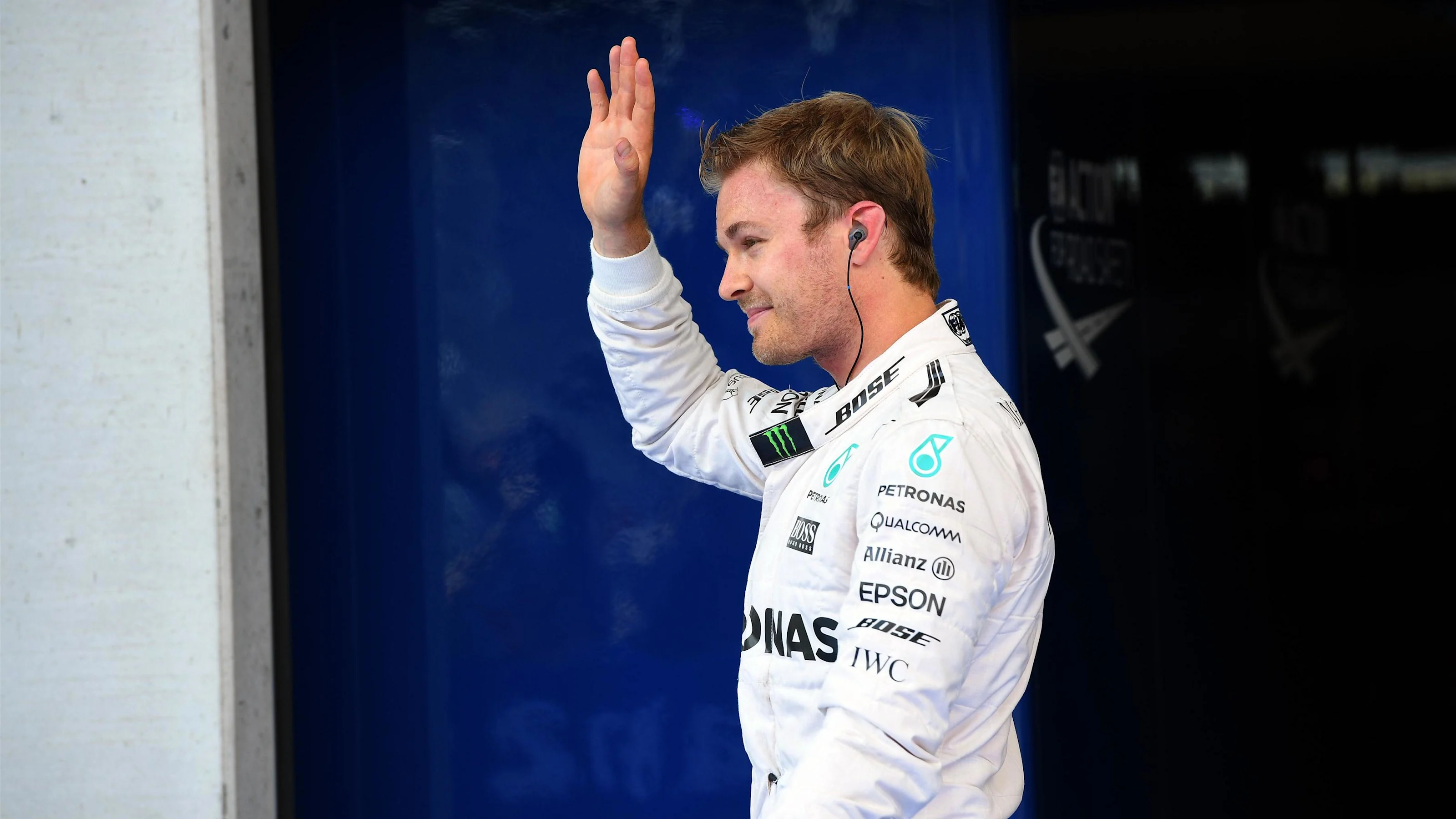 Nico Rosberg (GER) Mercedes AMG F1 celebrates in parc ferme at Formula One World Championship, Rd9,