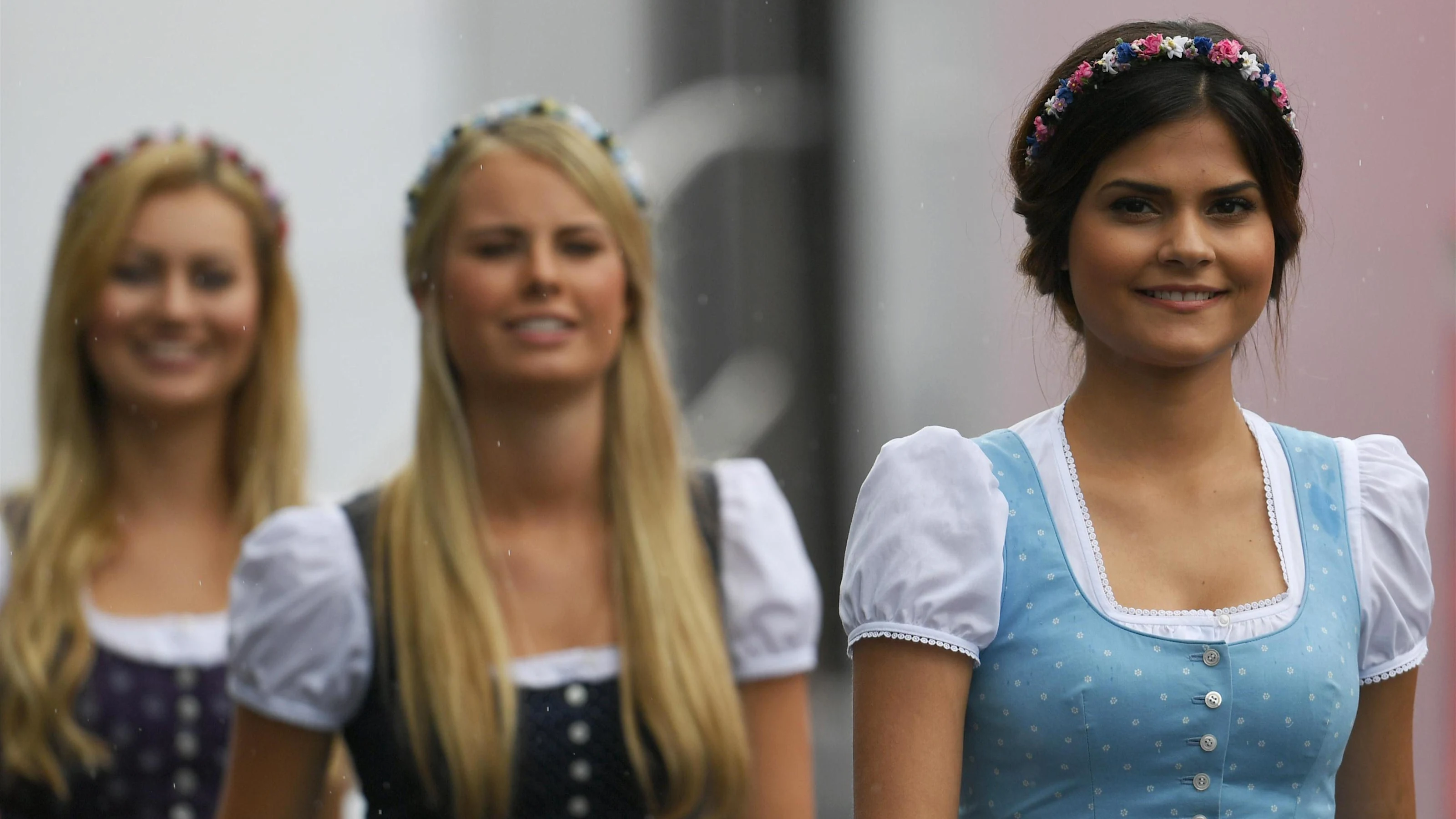Grid girls at Formula One World Championship, Rd9, Austrian Grand Prix, Qualifying, Spielberg,