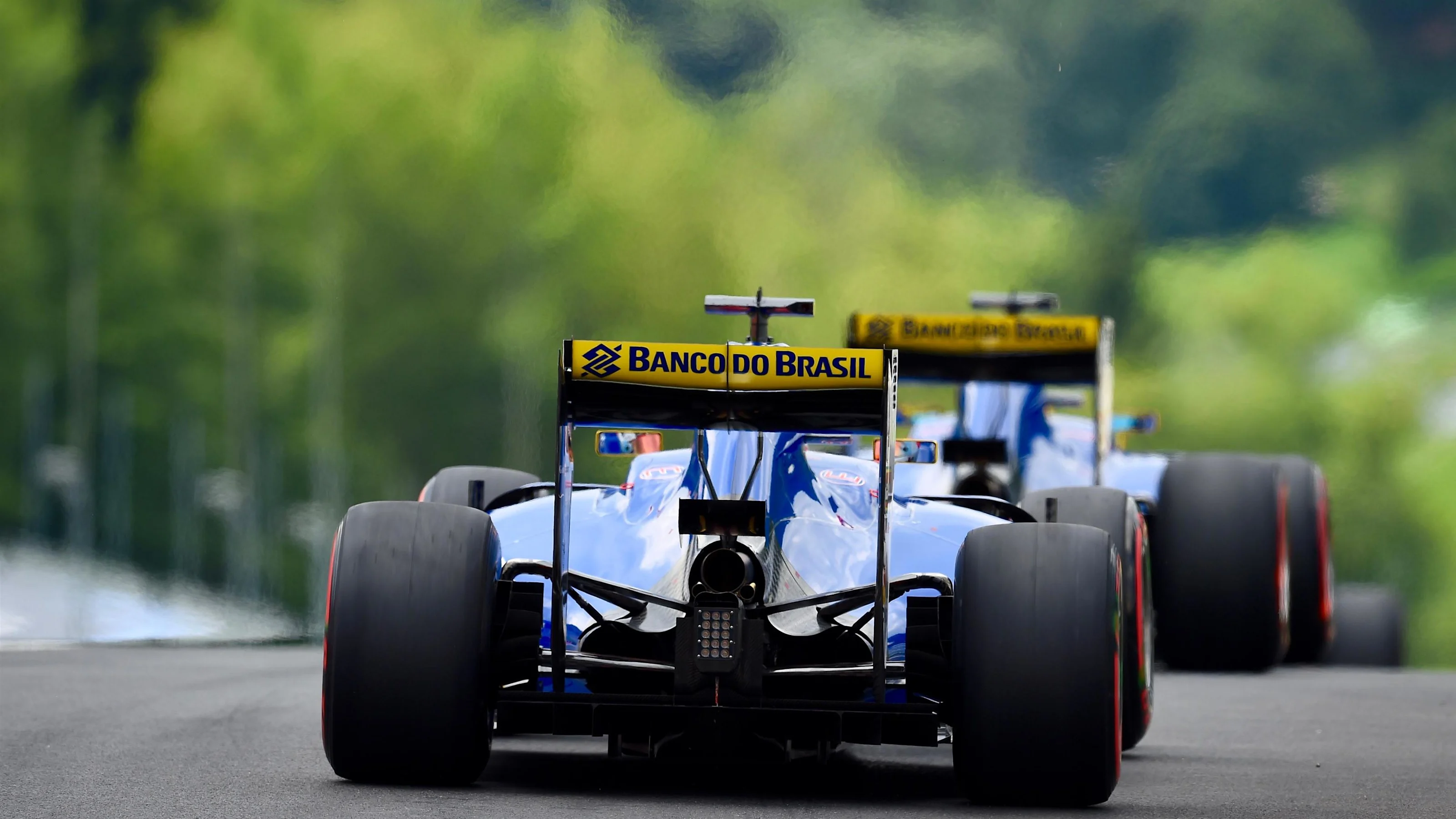 Felipe Nasr (BRA) Sauber C35 follows Marcus Ericsson (SWE) Sauber C35 at Formula One World