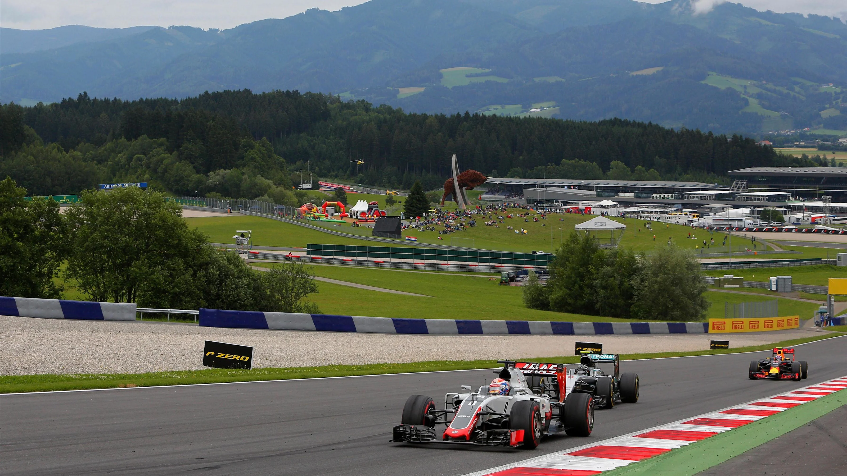 Romain Grosjean (FRA) Haas VF-16 at Formula One World Championship, Rd9, Austrian Grand Prix, Race,