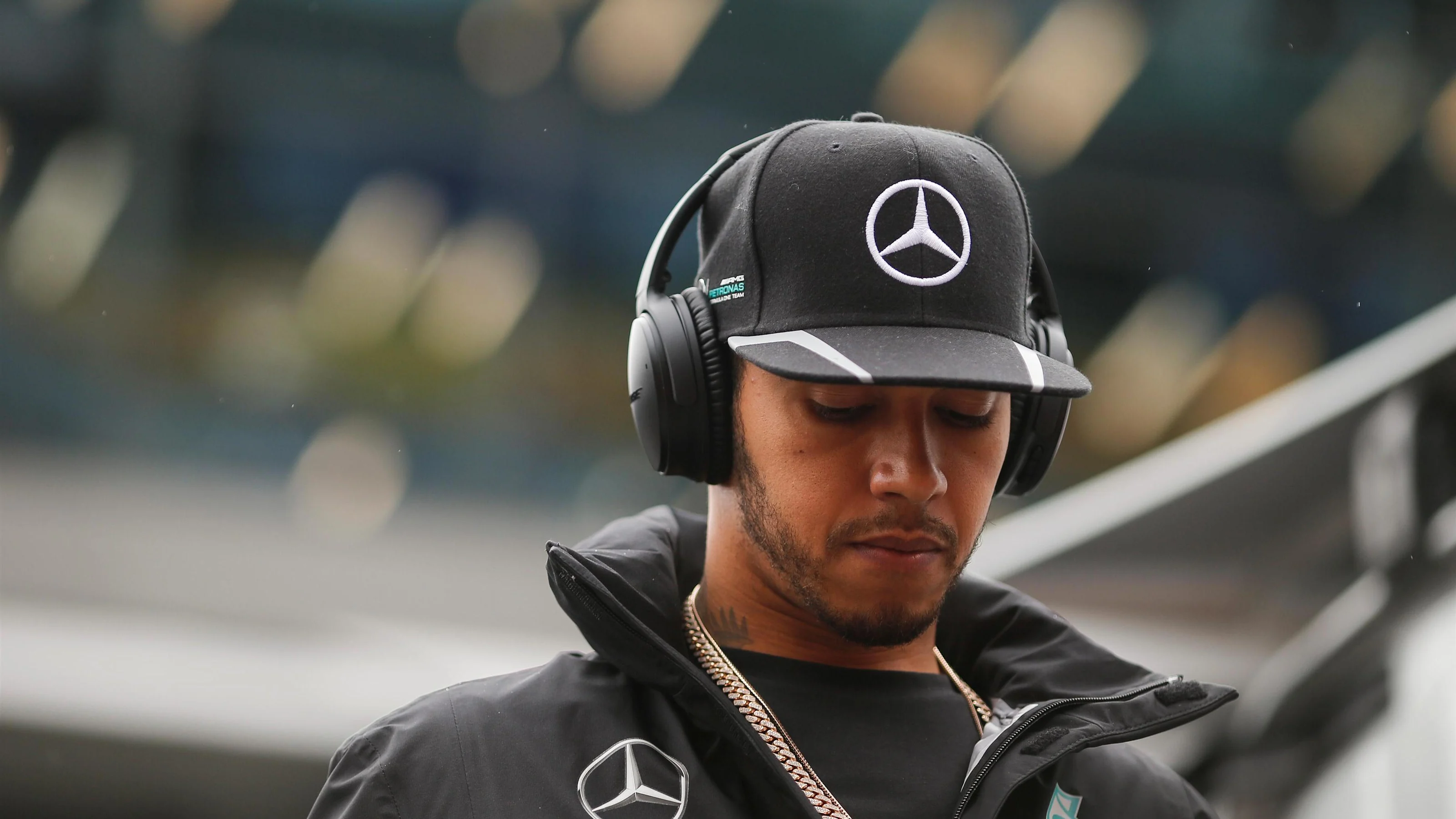 Lewis Hamilton (GBR) Mercedes AMG F1 on the drivers parade at Formula One World Championship, Rd9,