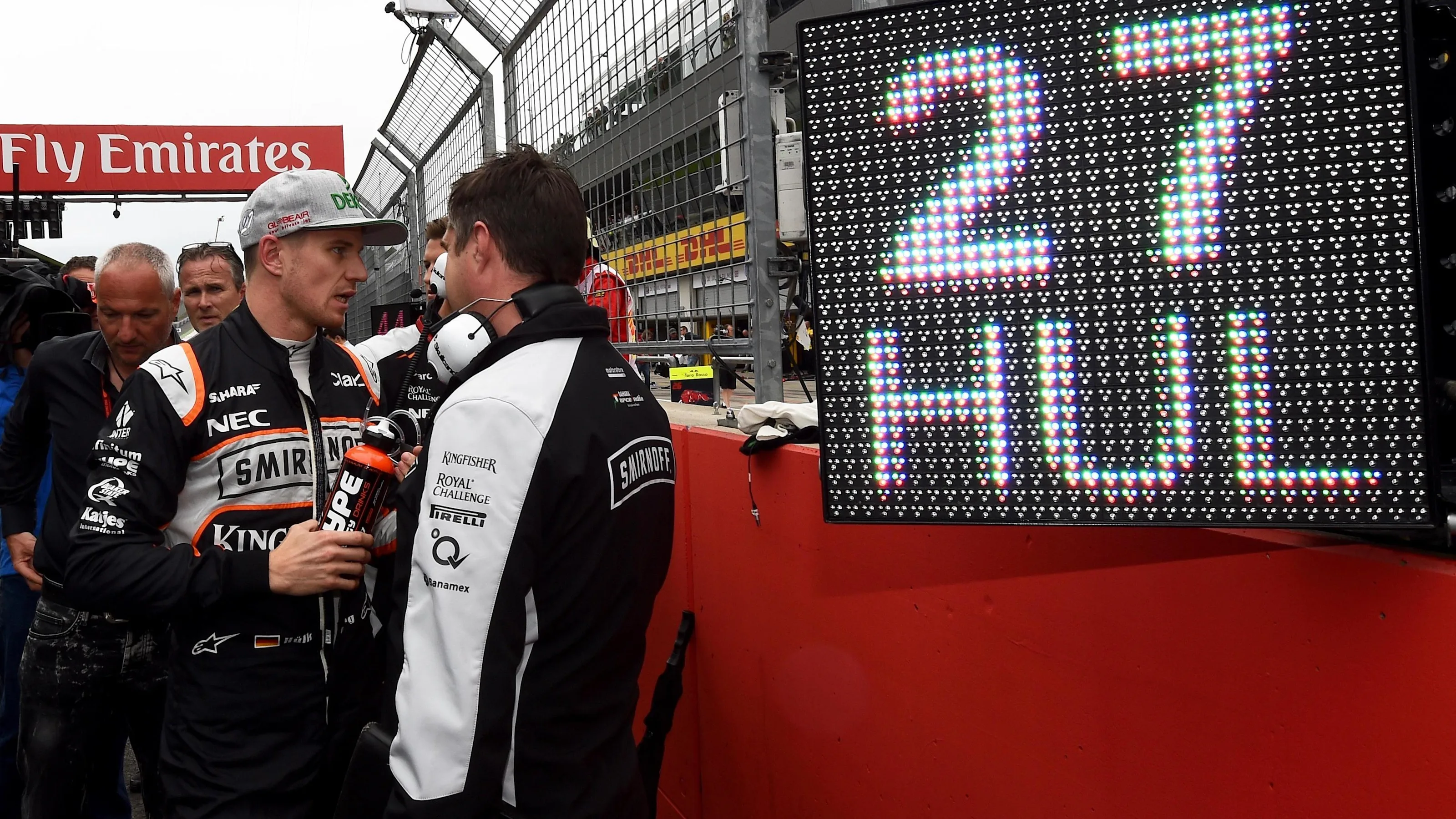 Nico Hulkenberg (GER) Force India F1 on the grid at Formula One World Championship, Rd9, Austrian