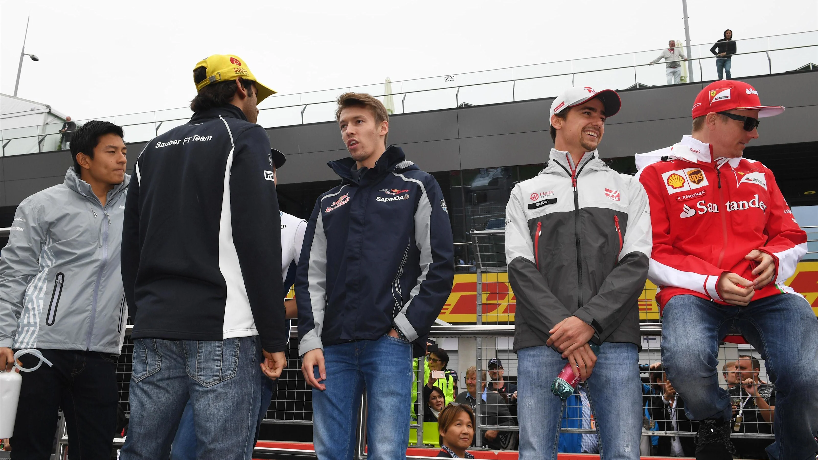 Drivers parade at Formula One World Championship, Rd9, Austrian Grand Prix, Race, Spielberg,