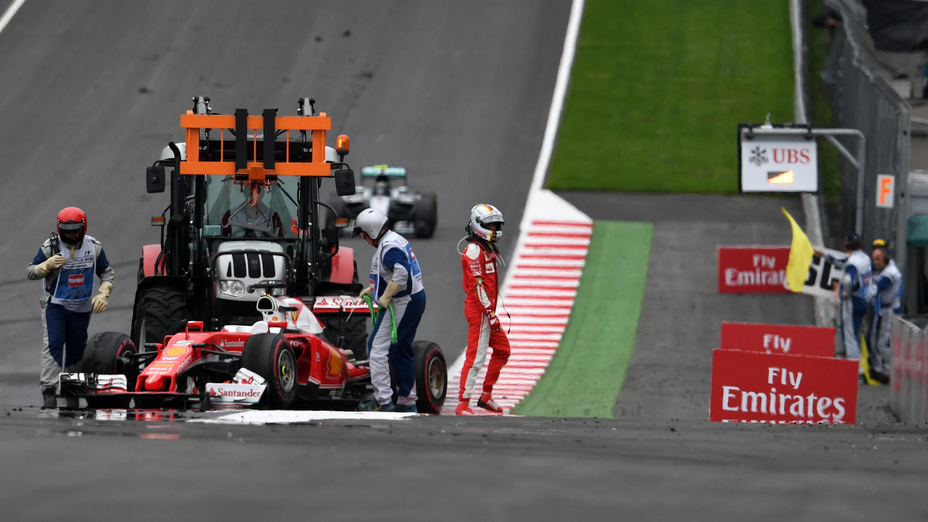 Race retiree Sebastian Vettel (GER) Ferrari SF16-H at Formula One World Championship, Rd9, Austrian