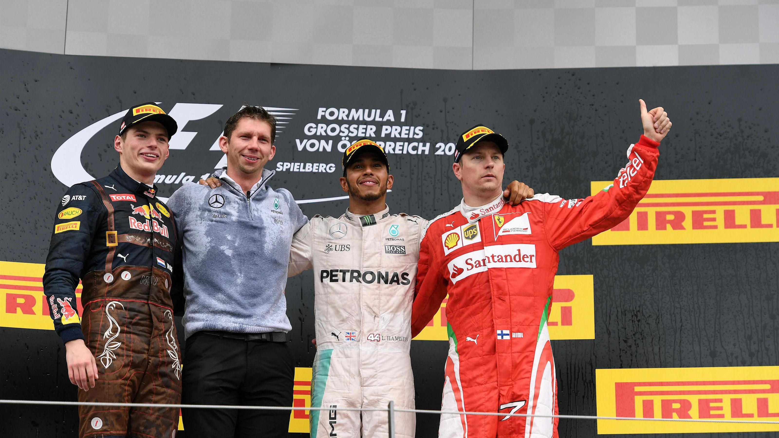 (L to R): Max Verstappen (NED) Red Bull Racing, James Vowles (GBR) Mercedes AMG F1 Chief