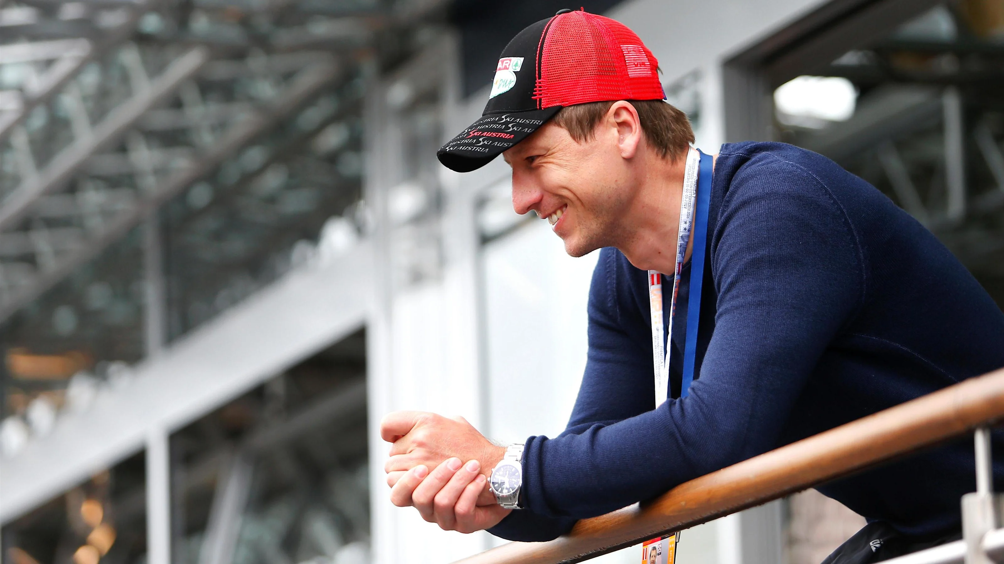Hannes Reichelt (AUT) Alpine Ski Racer at Formula One World Championship, Rd9, Austrian Grand Prix,