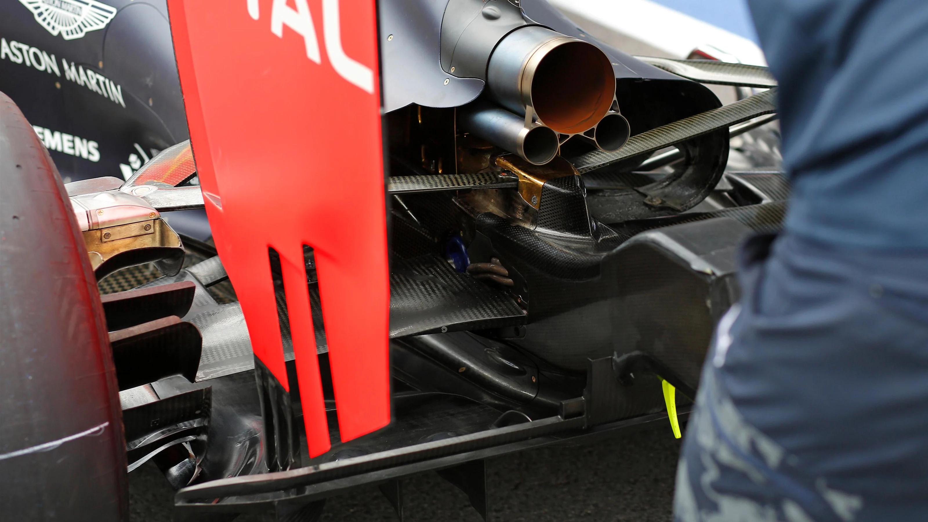 Red Bull Racing RB12 exhaust detail at Formula One World Championship, Rd9, Austrian Grand Prix,