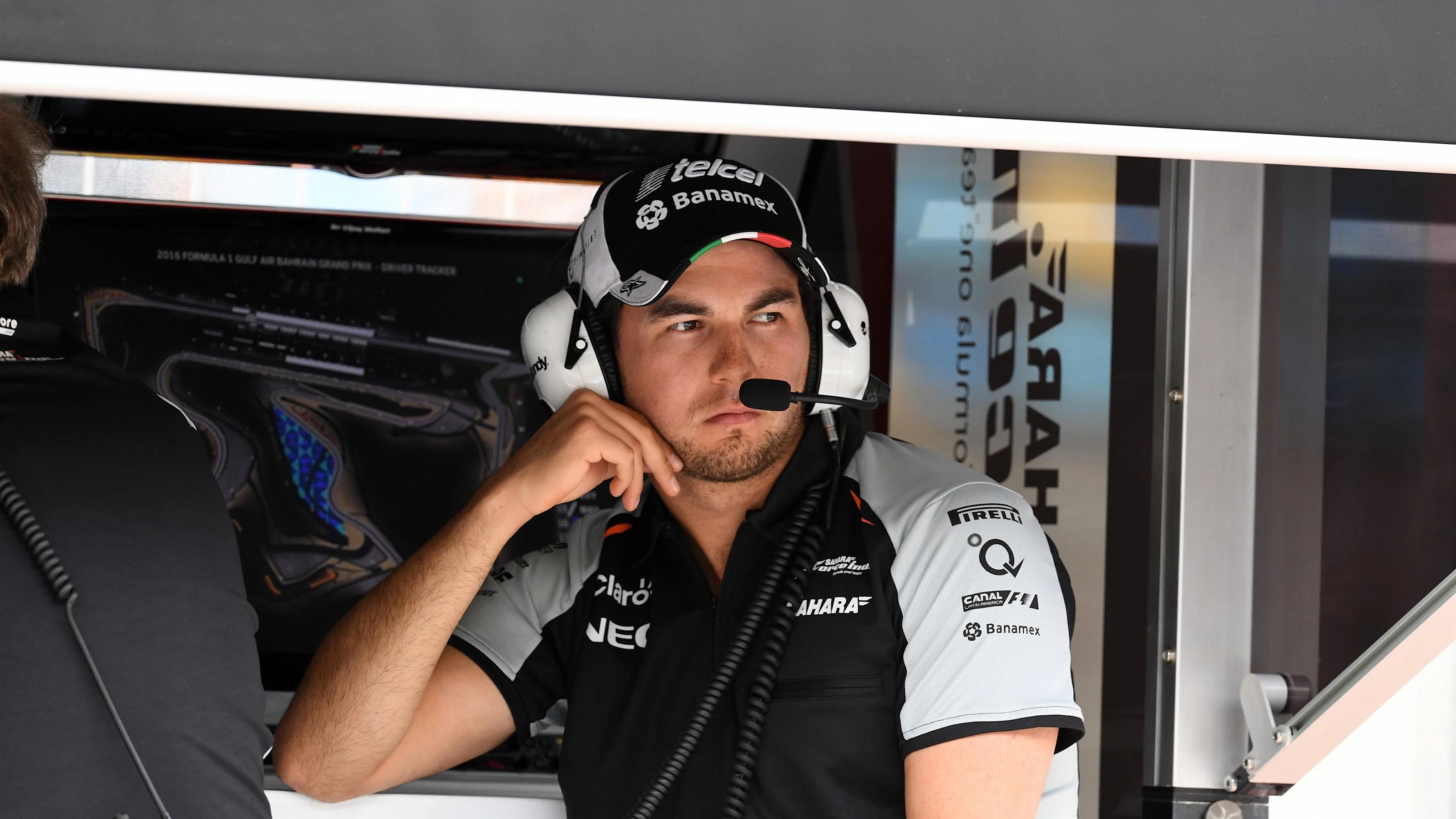 Sergio Perez (MEX) Force India at Formula One World Championship, Rd2, Bahrain Grand Prix Practice,