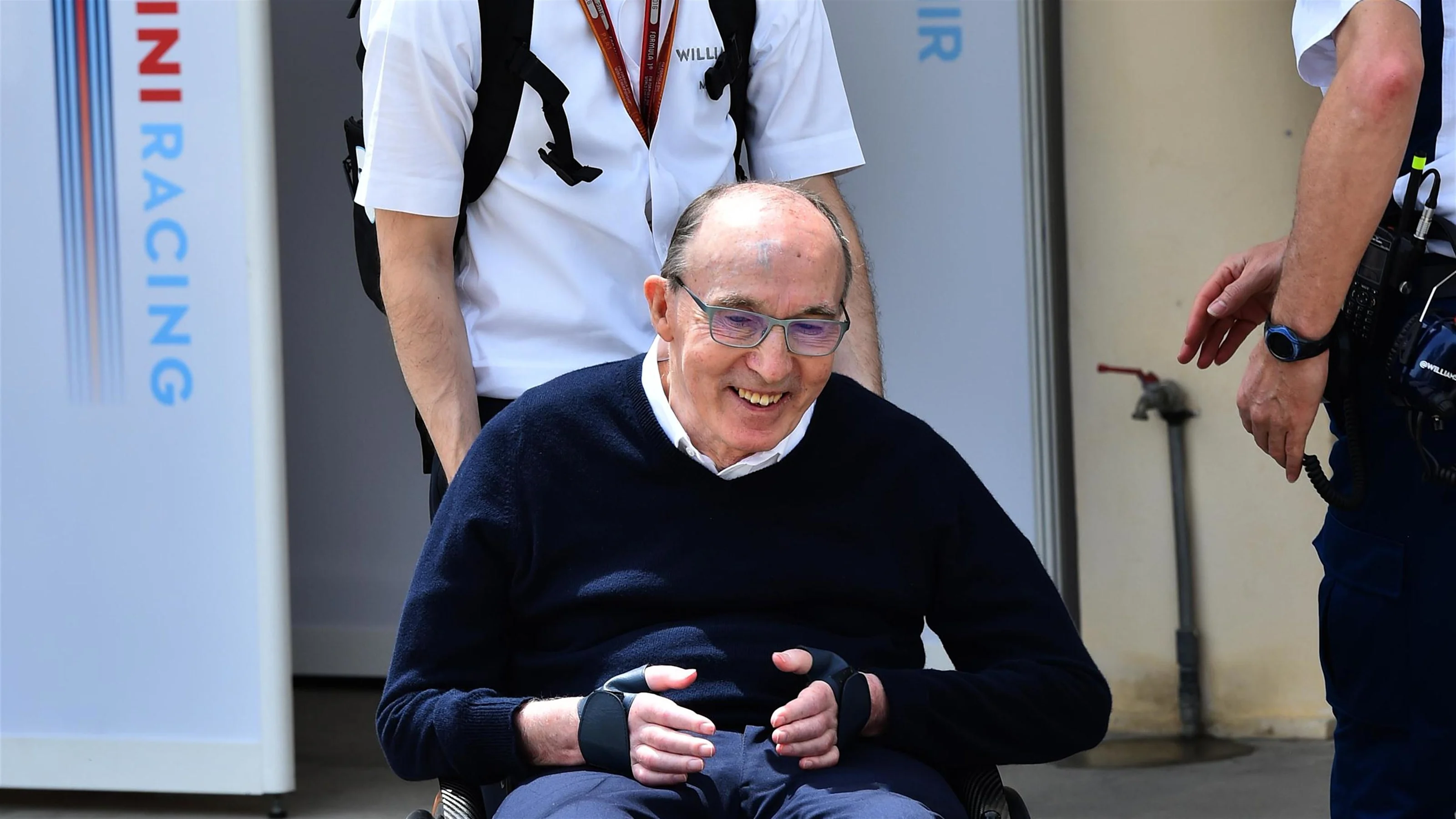 Frank Williams (GBR) Williams Team Owner at Formula One World Championship, Rd2, Bahrain Grand Prix
