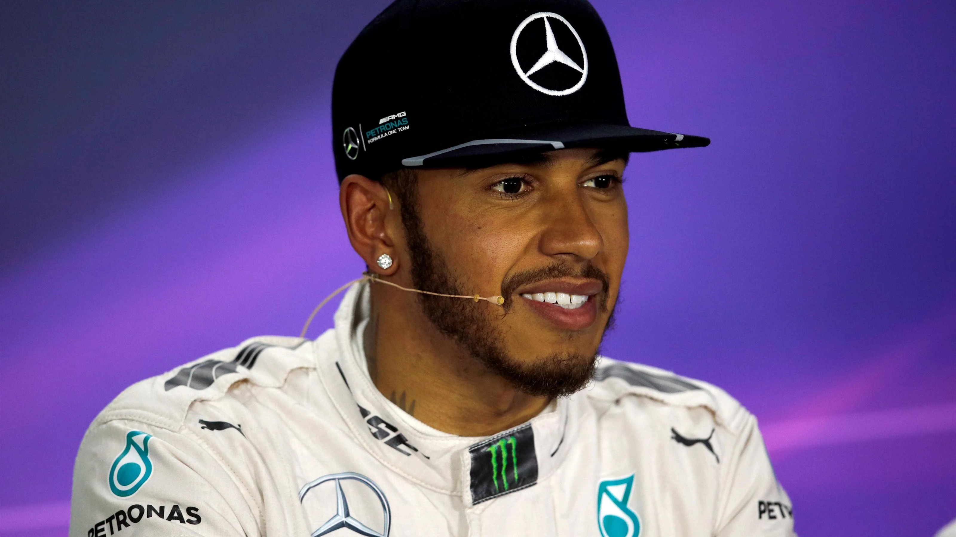 Lewis Hamilton (GBR) Mercedes AMG F1 in the press conference at Formula One World Championship,