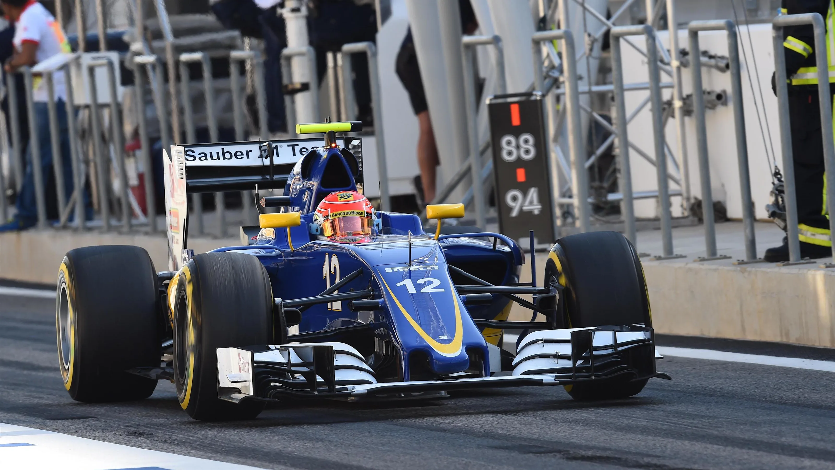 Felipe Nasr (BRA) Sauber C35 at Formula One World Championship, Rd2, Bahrain Grand Prix Qualifying,