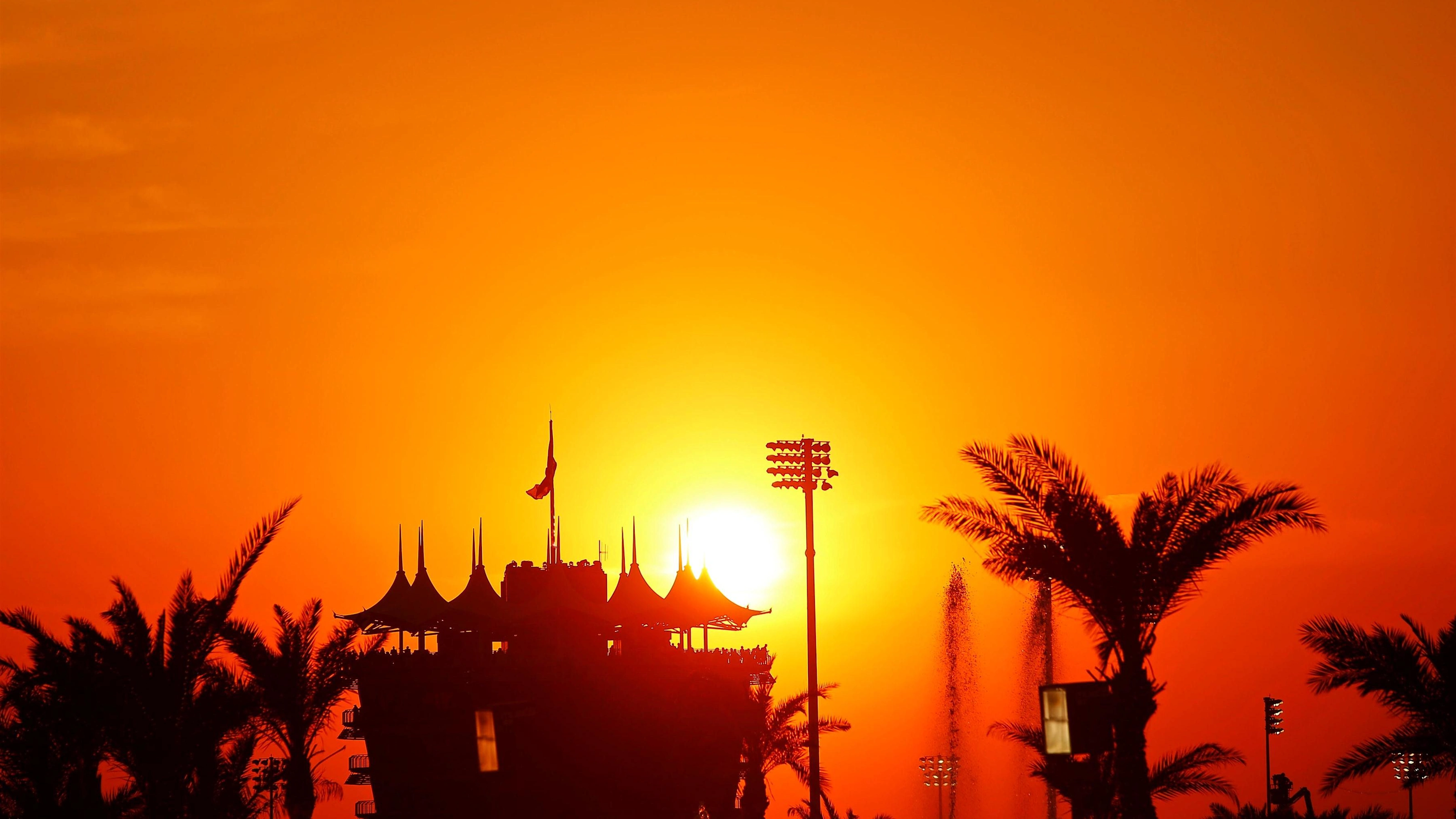 Sunset at Formula One World Championship, Rd2, Bahrain Grand Prix Race, Bahrain International