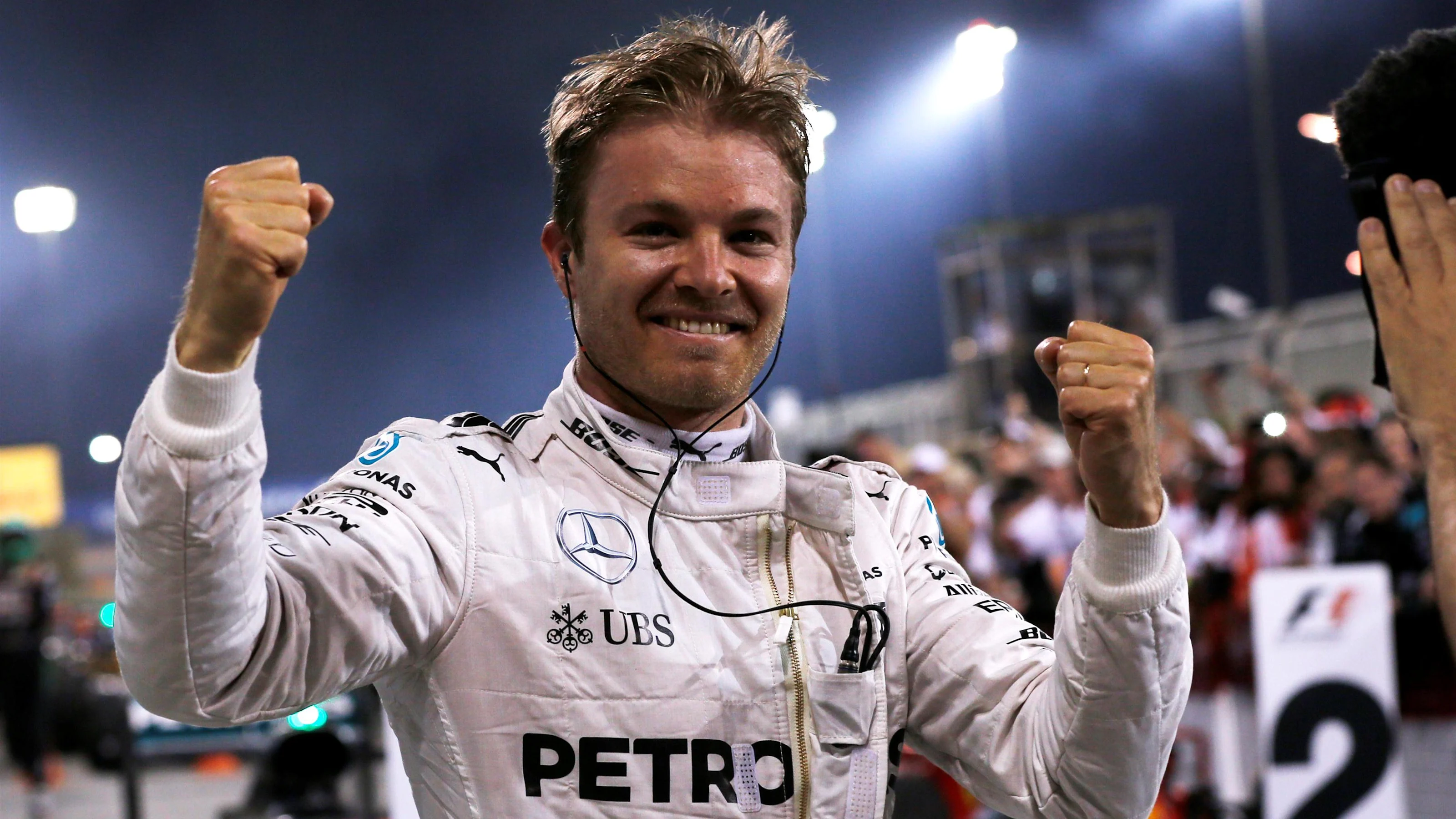 Race winner Nico Rosberg (GER) Mercedes AMG F1 celebrates in parc ferme at Formula One World