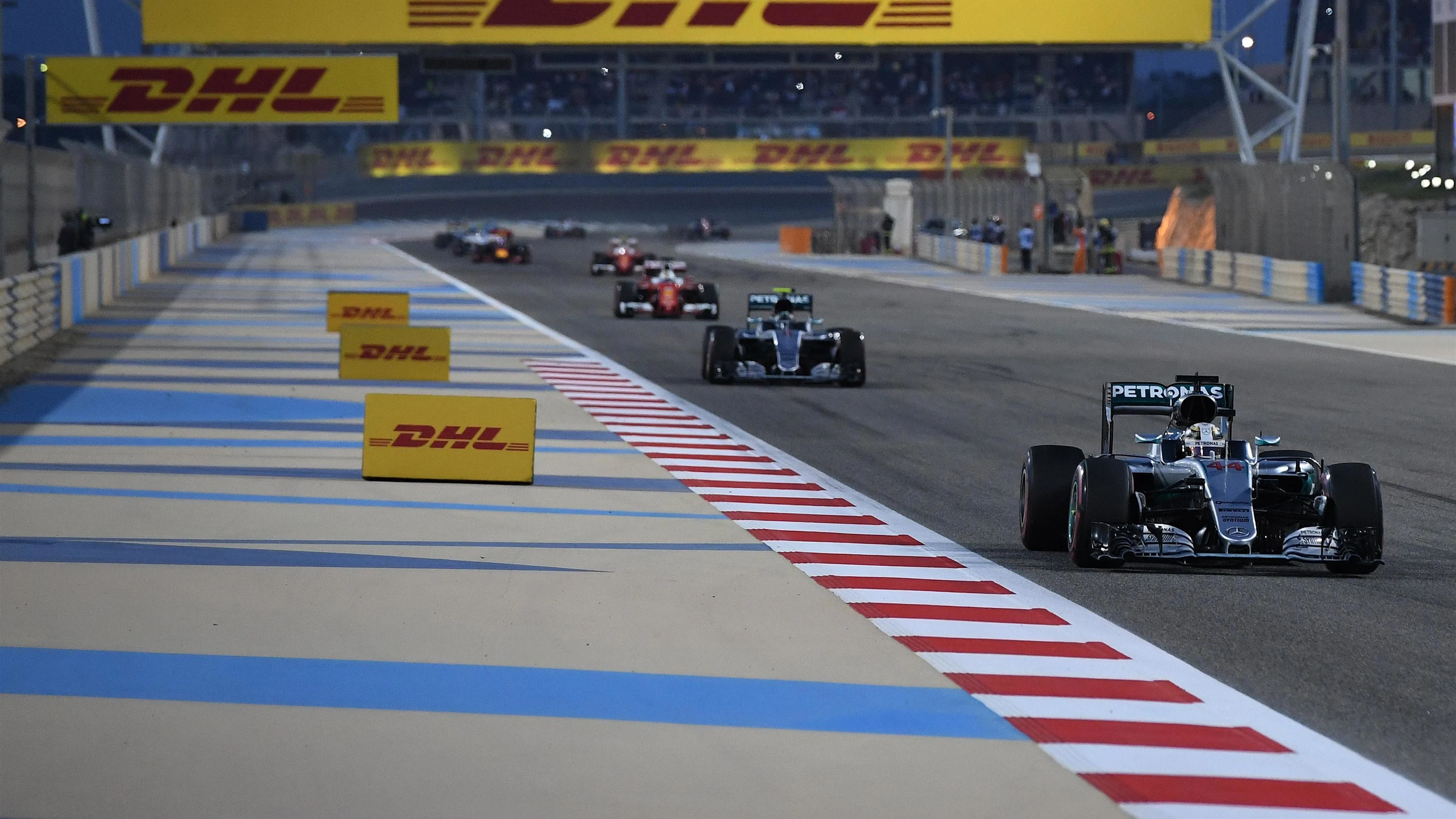 Lewis Hamilton (GBR) Mercedes-Benz F1 W07 Hybrid at Formula One World Championship, Rd2, Bahrain