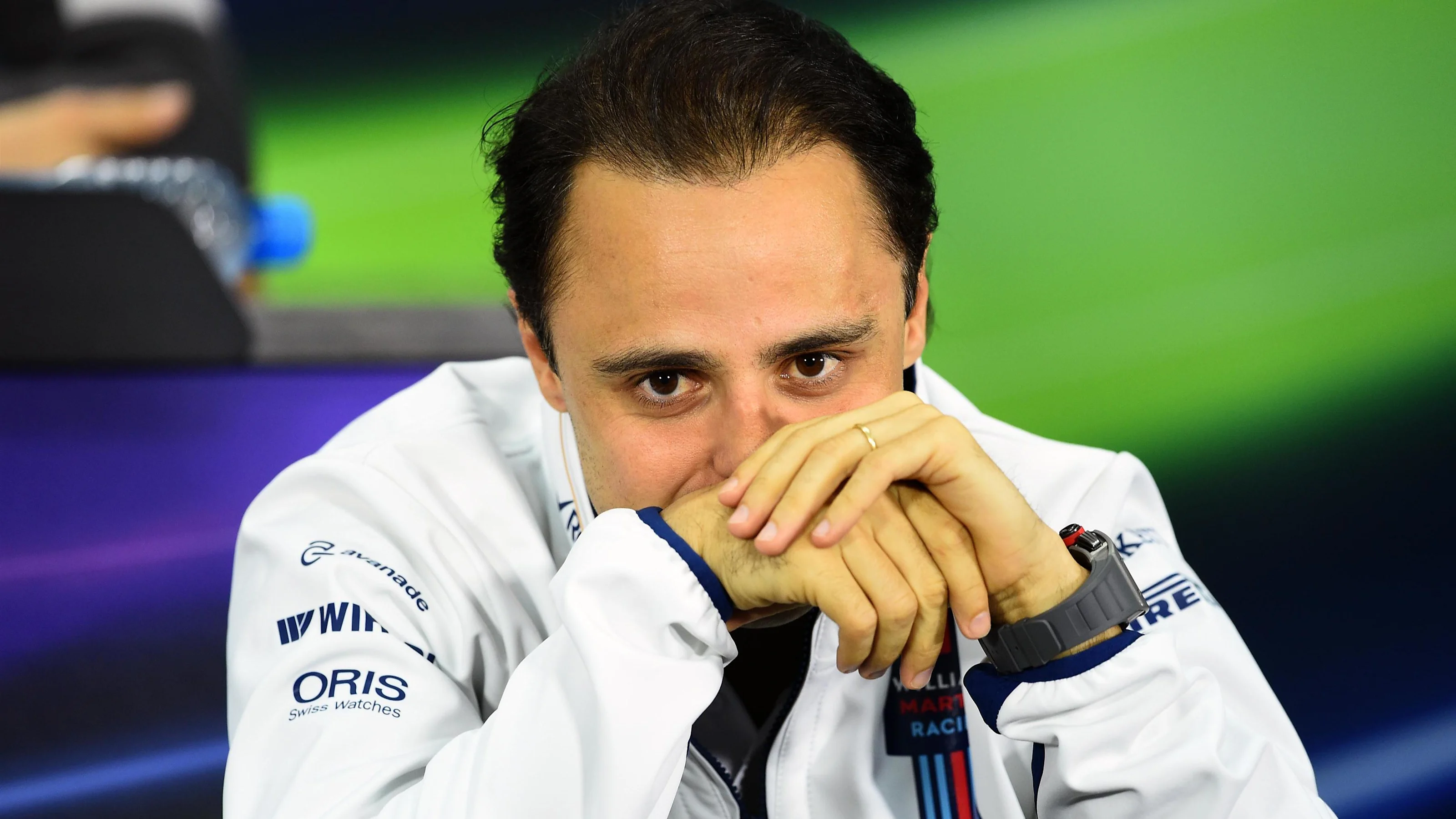 Felipe Massa (BRA) Williams in the press conference at Formula One World Championship, Rd2, Bahrain