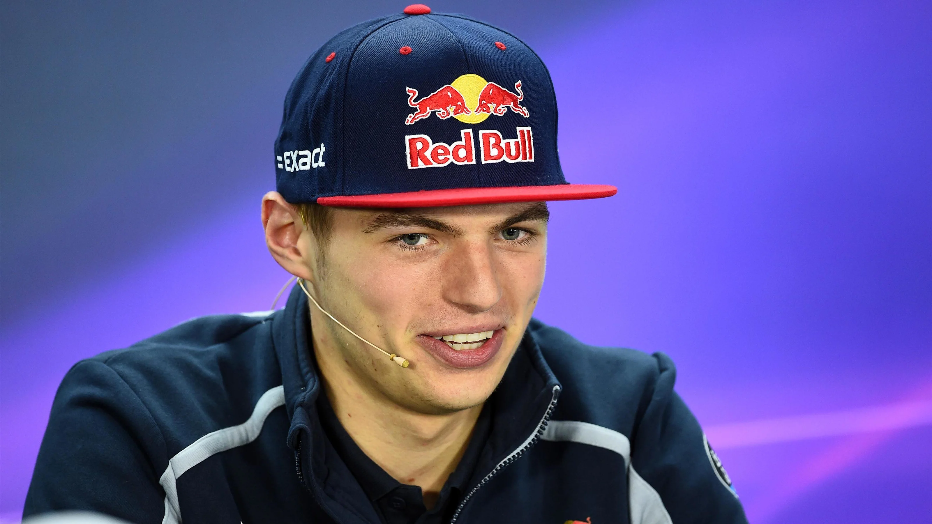 Max Verstappen (NED) Scuderia Toro Rosso in the press conference at Formula One World Championship,