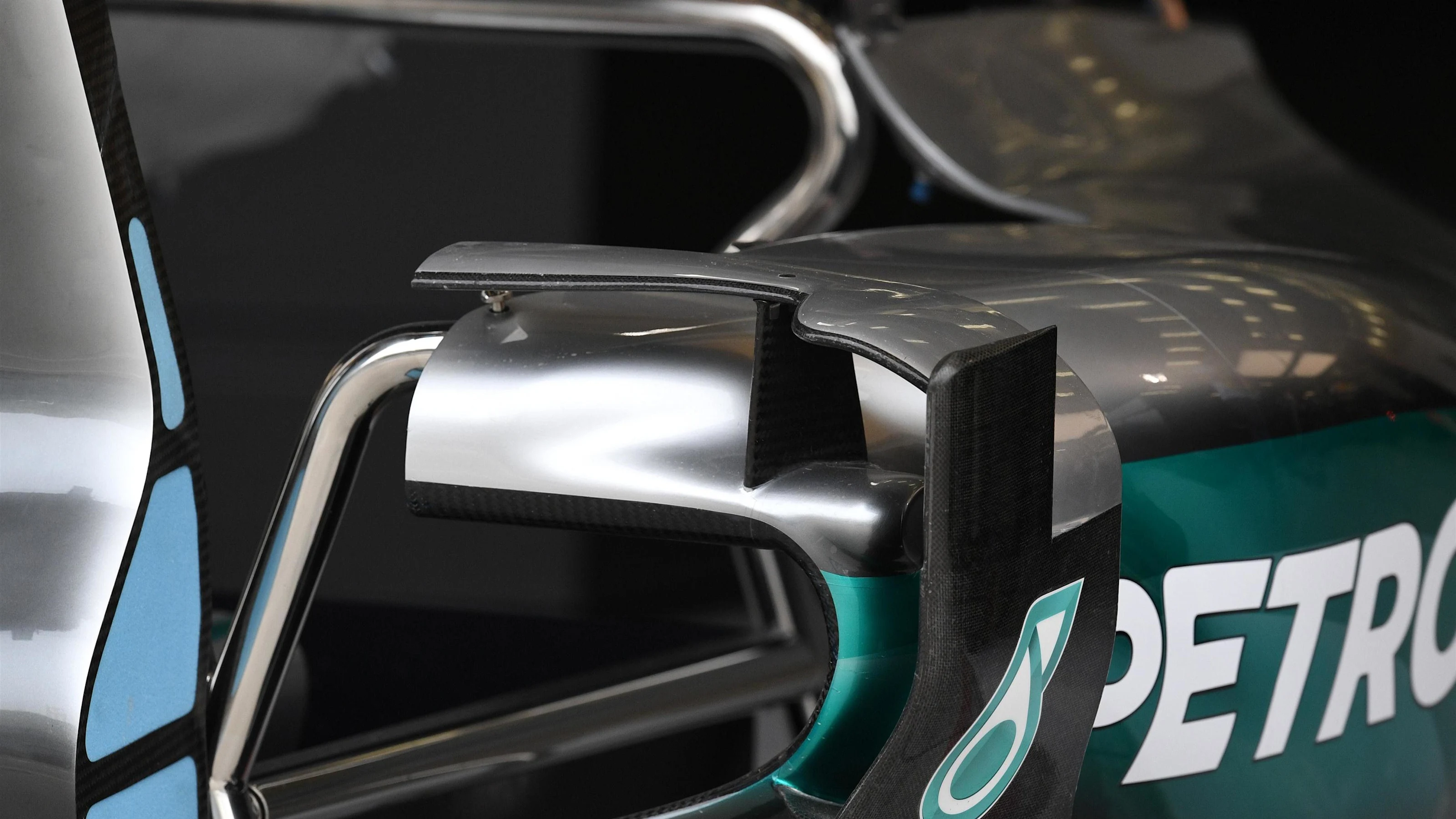 Mercedes-Benz F1 W07 Hybrid bodywork detail at Formula One World Championship, Rd2, Bahrain Grand