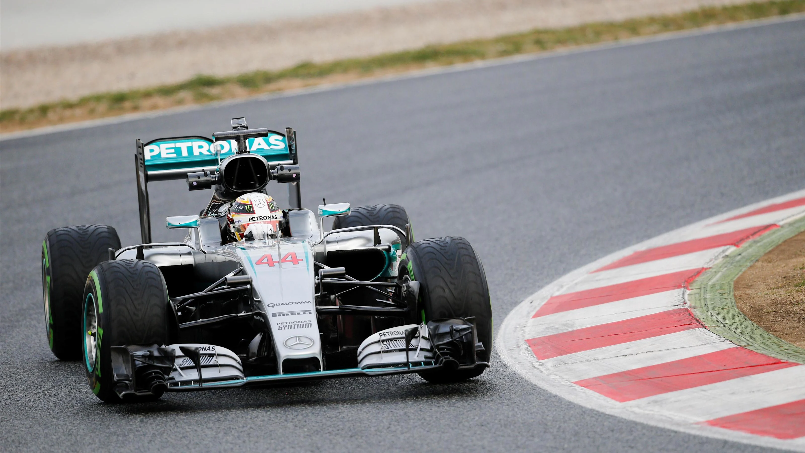 Lewis Hamilton (GBR) Mercedes AMG F1 W07 at Formula One Testing, Day One, Barcelona, Spain, Monday
