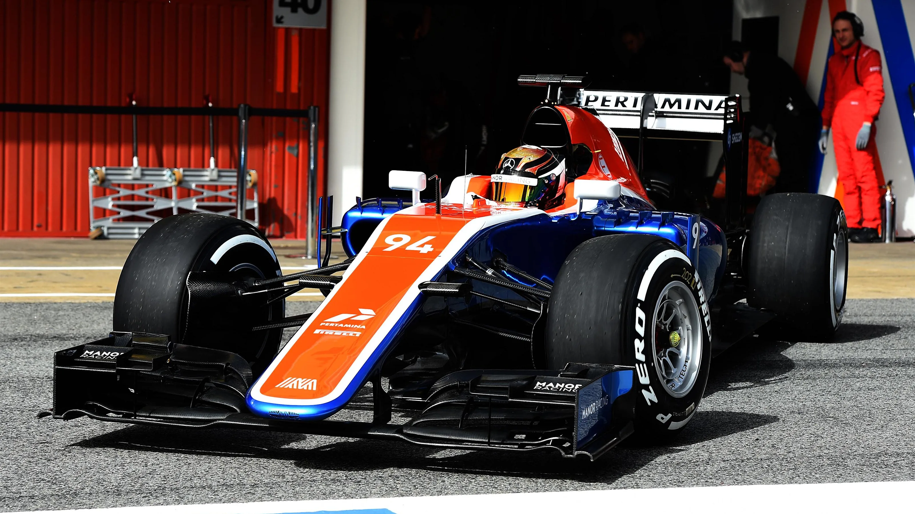 Pascal Wehrlein (GER) Manor Racing MRT05 at Formula One Testing, Day One, Barcelona, Spain, Monday