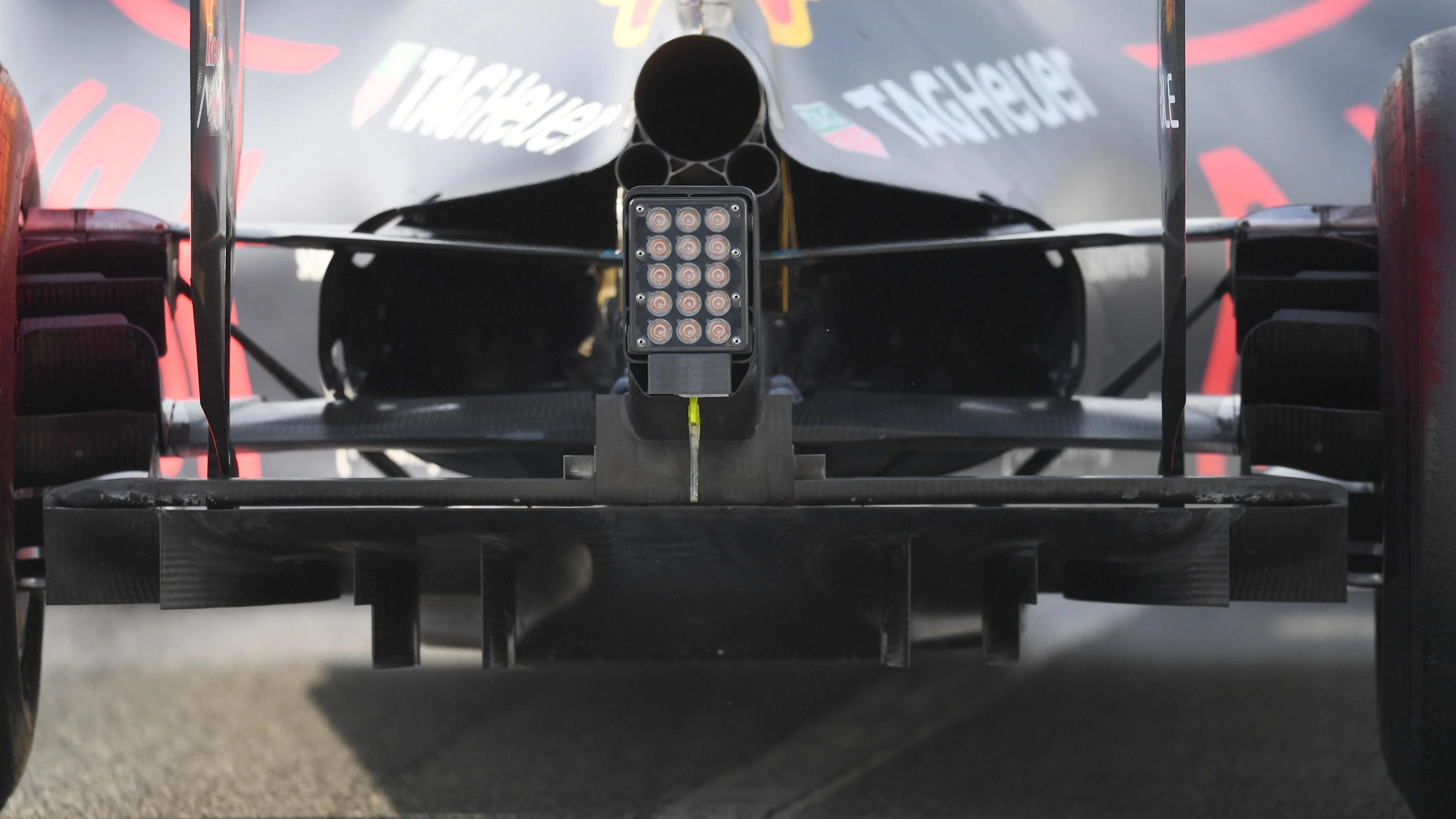 Red Bull Racing RB12 exhaust and rear diffuser detail at Formula One Testing, Day Four, Barcelona,