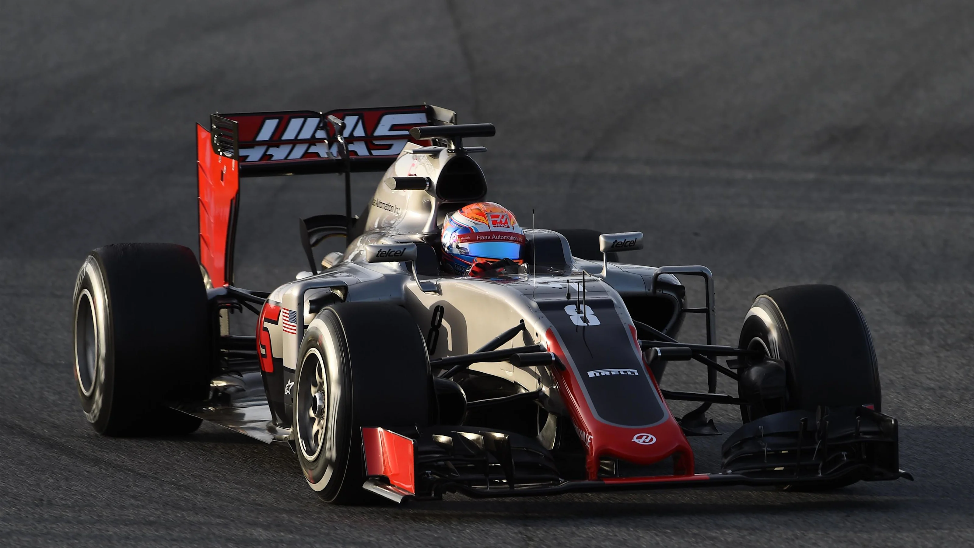 Romain Grosjean (FRA) Haas VF-16 at Formula One Testing, Day One, Barcelona, Spain, Monday 22