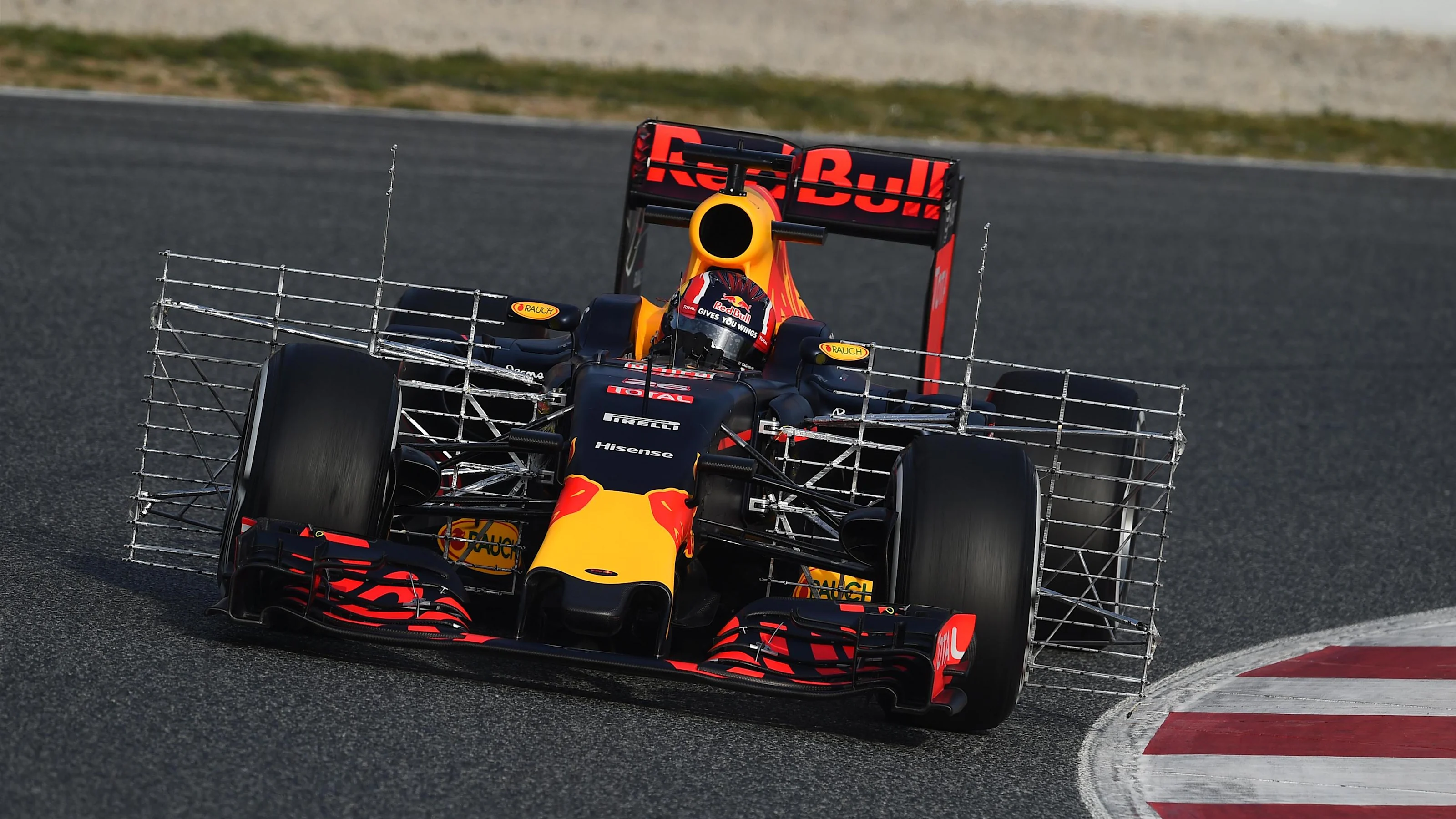 Daniil Kvyat (RUS) Red Bull Racing RB12 with aero sensors at Formula One Testing, Day Three,