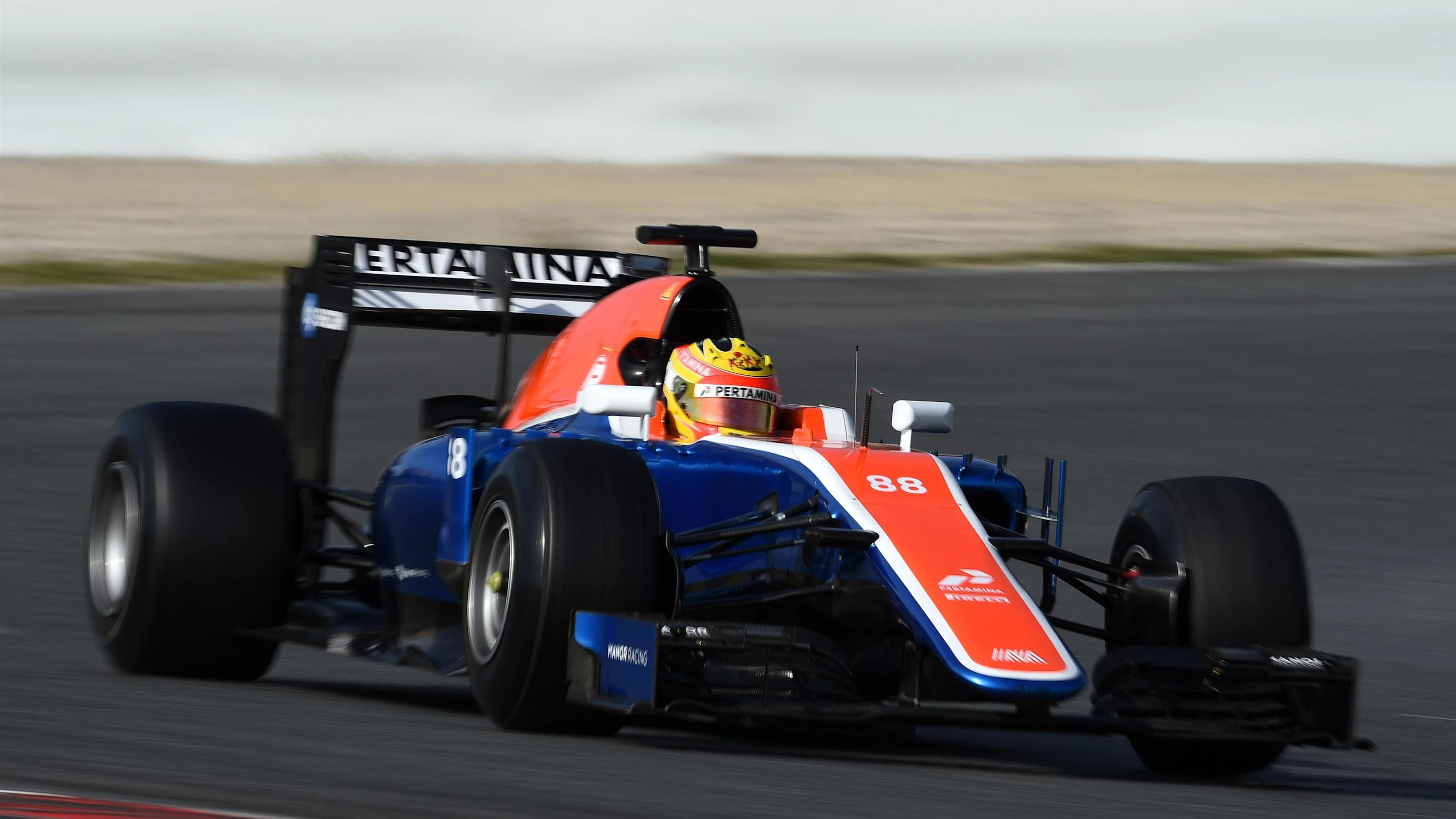 Rio Haryanto (IDN) Manor Racing MRT05 at Formula One Testing, Day Three, Barcelona, Spain,