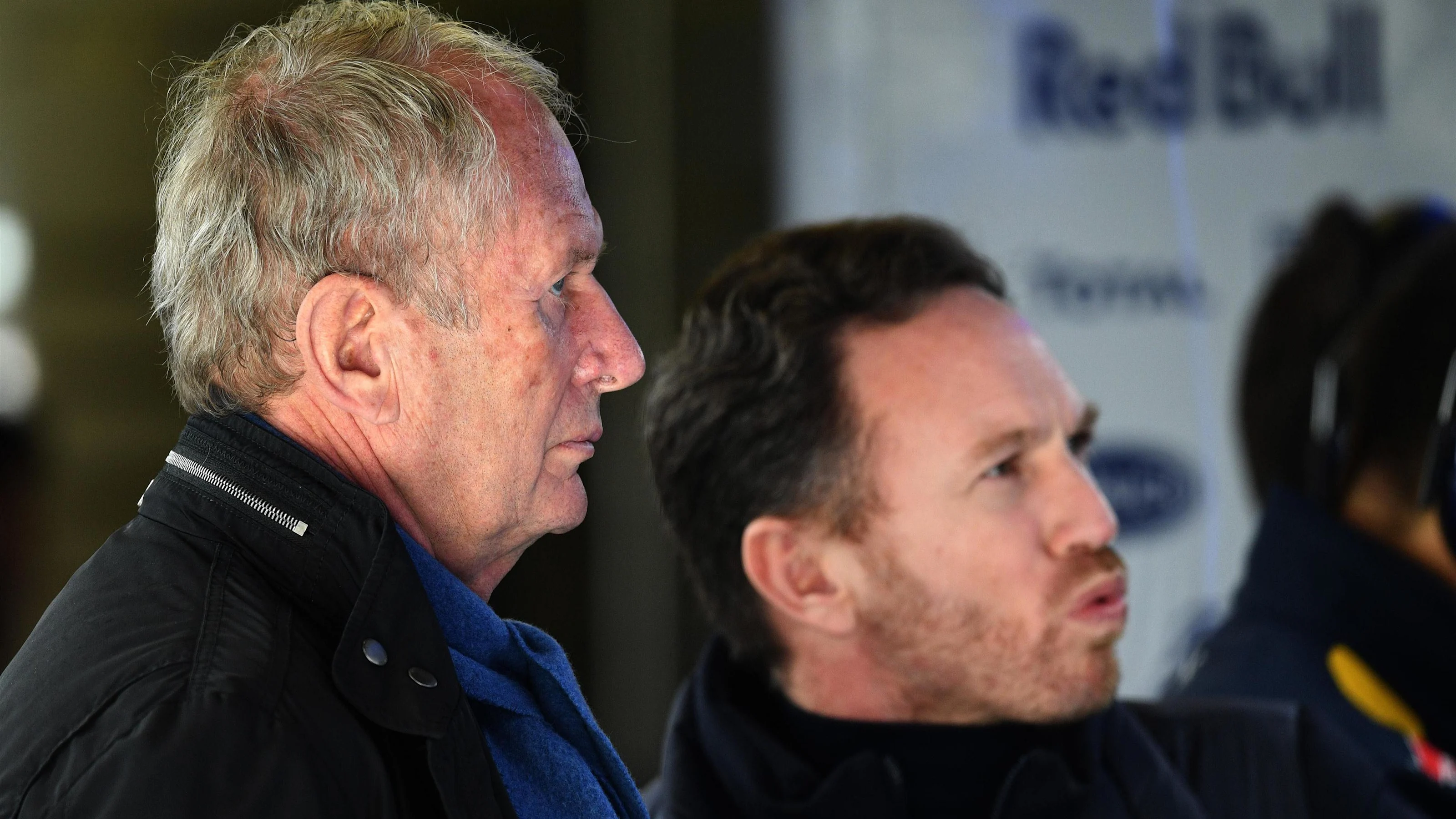 Dr Helmut Marko (AUT) Red Bull Motorsport Consultant and Christian Horner (GBR) Red Bull Racing