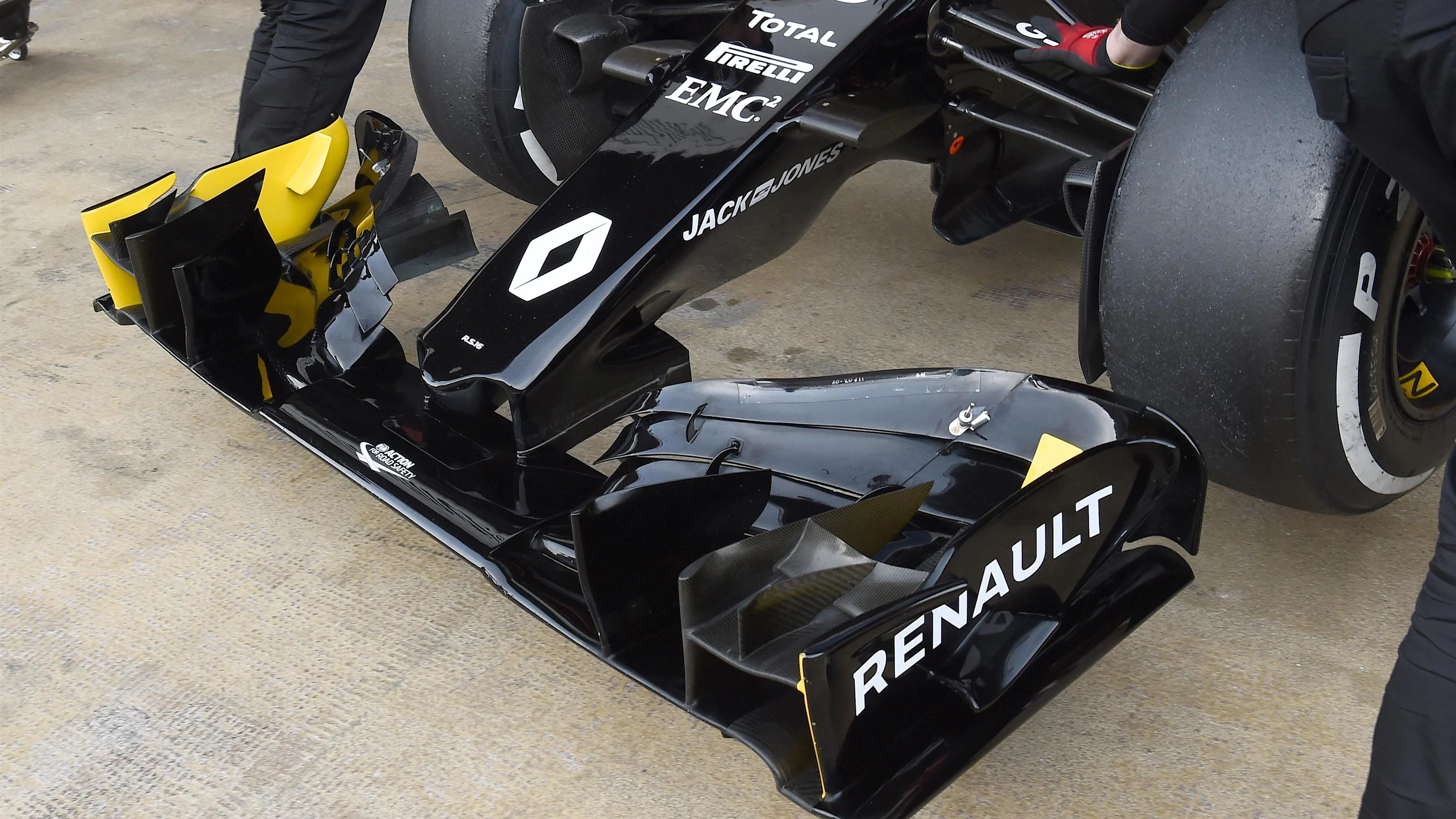 Renault Sport F1 Team RS16 nose and front wing at Formula One Testing, Day Three, Barcelona, Spain,