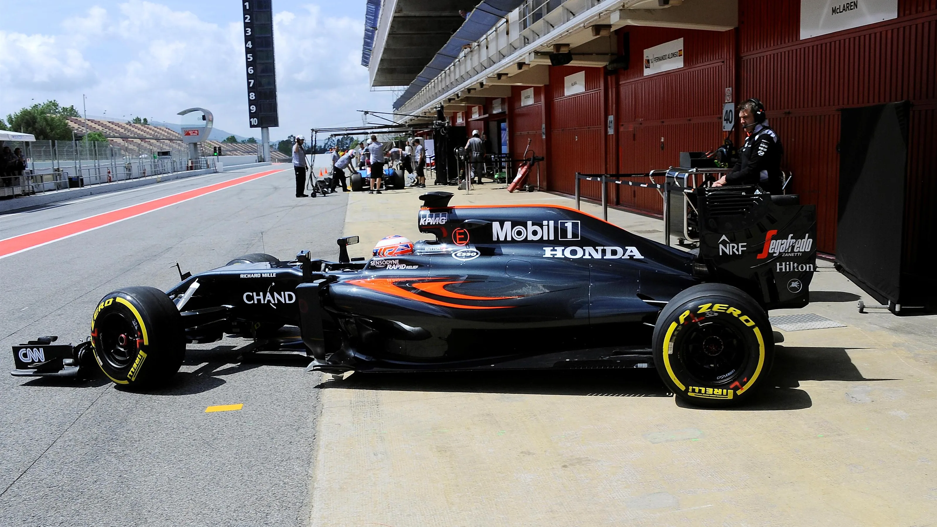 Jenson Button (GBR) McLaren MP4-31 at Formula One Testing, Day One, Barcelona, Spain, 17 May 2016.