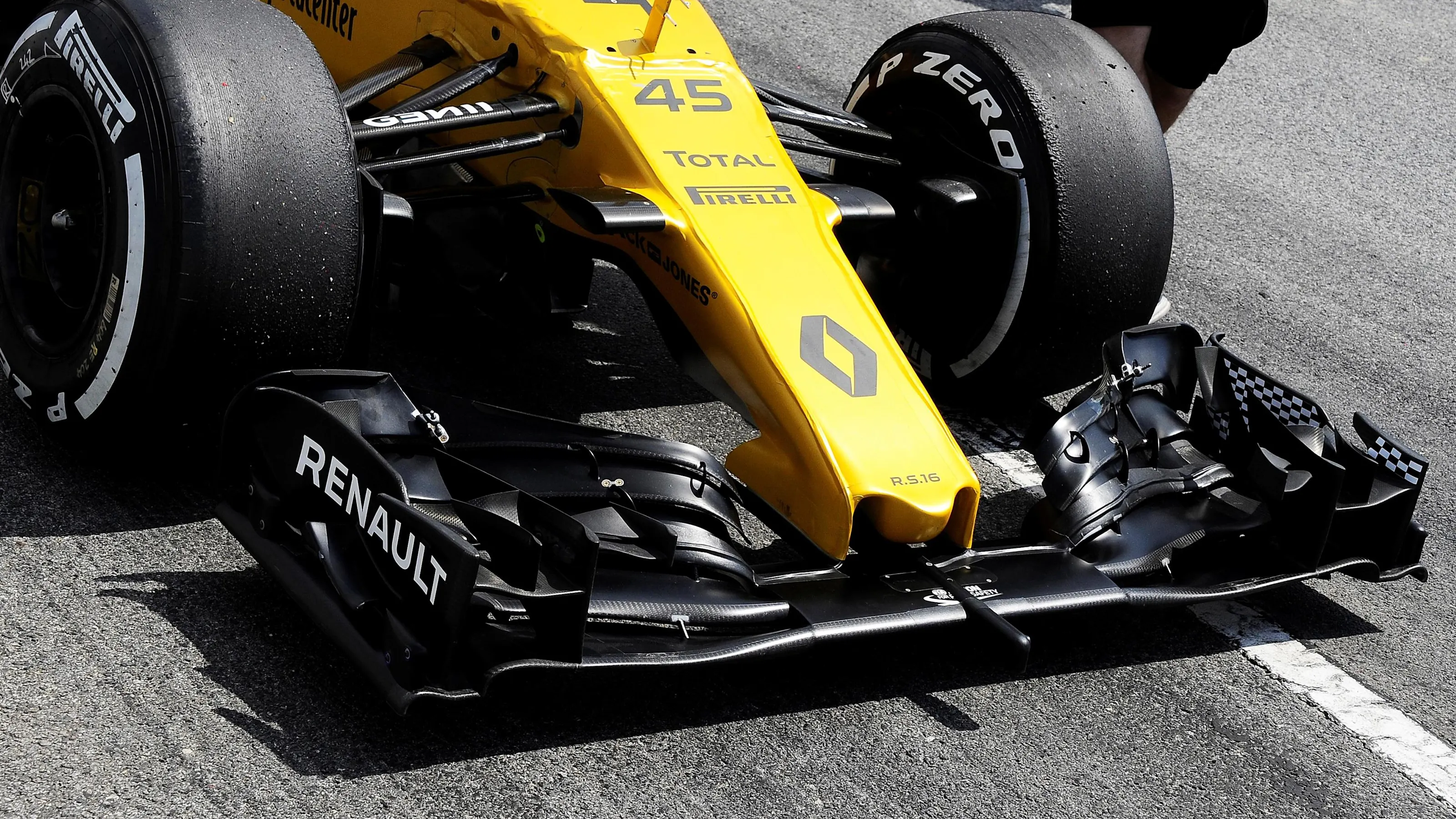 Renault Sport F1 Team RS16 nose and front wing at Formula One Testing, Day One, Barcelona, Spain,