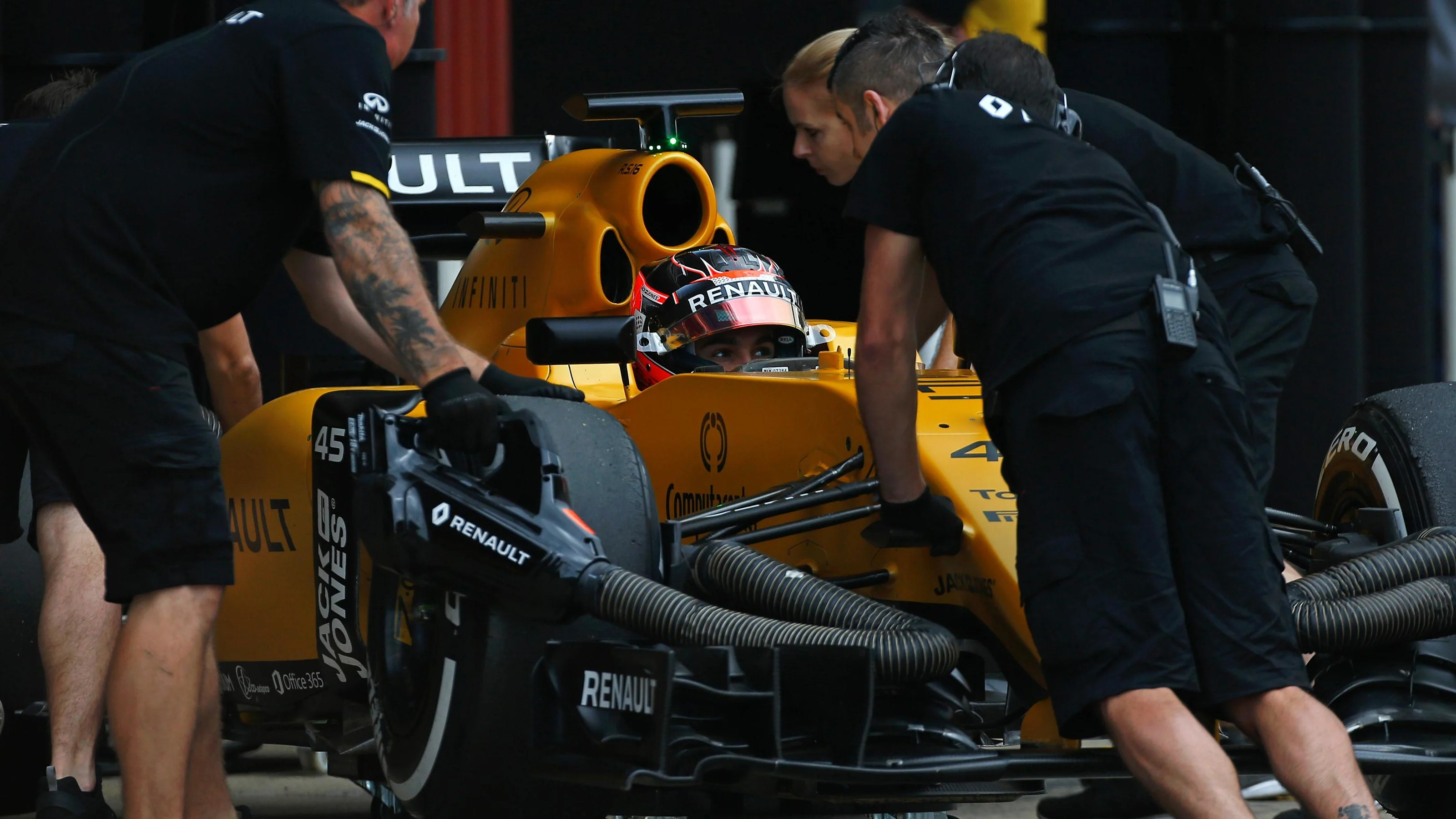 Esteban Ocon (FRA) Renault Sport F1 Team RS16 at Formula One Testing, Day One, Barcelona, Spain, 17