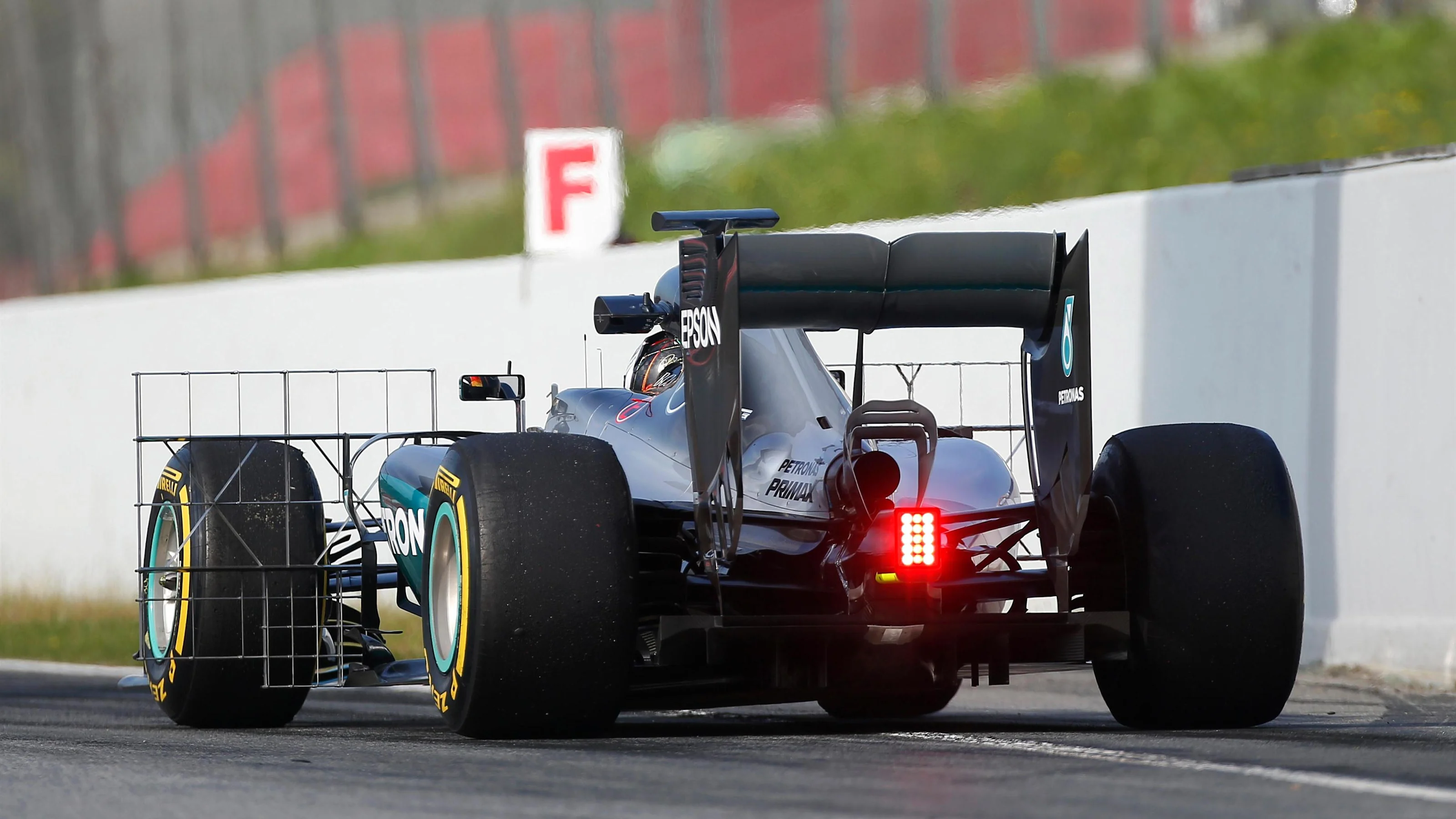 Pascal Wehrlein (GER) Mercedes-Benz F1 W07 Hybrid with aero sensors at Formula One Testing, Day