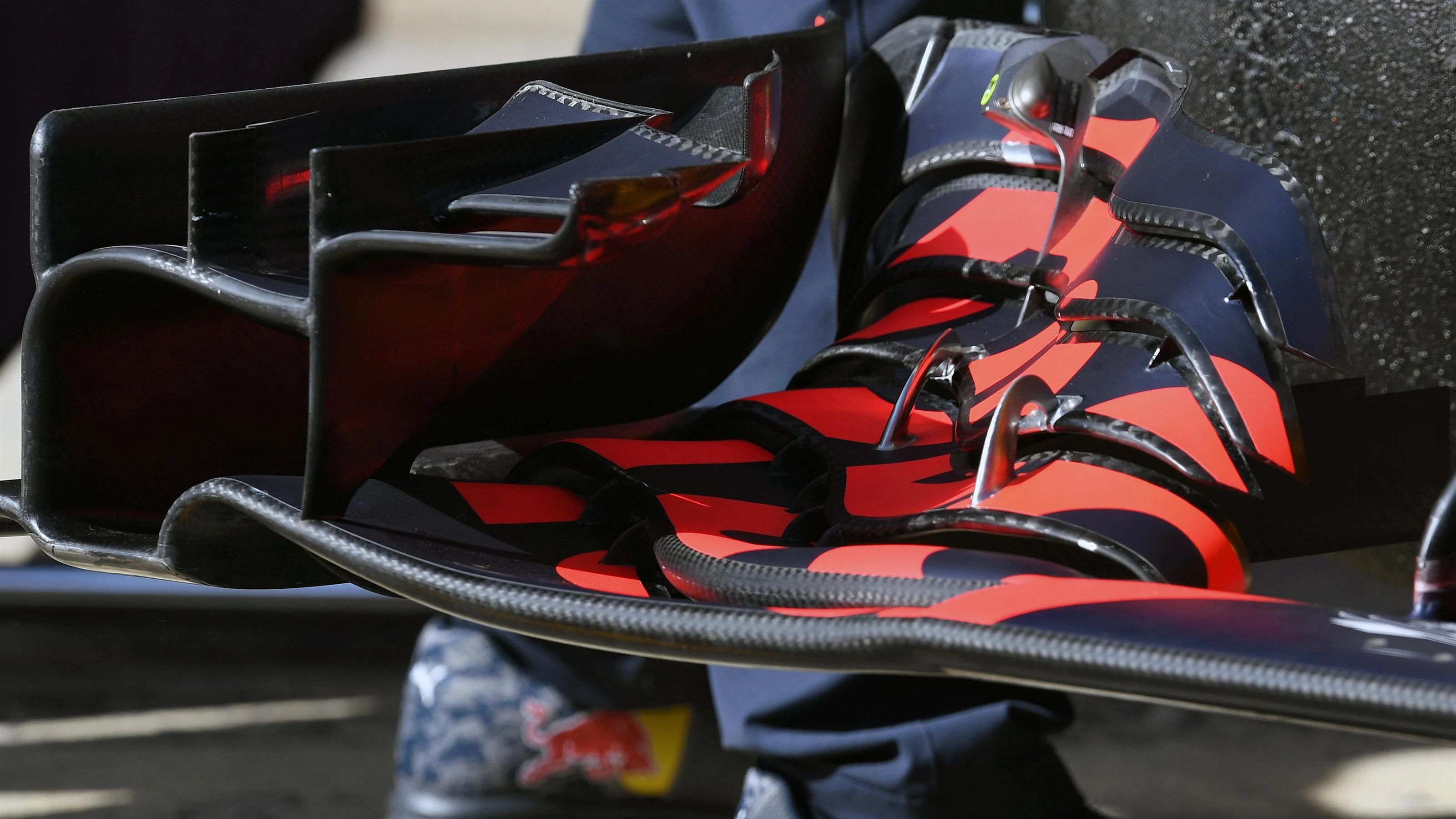 Red Bull Racing RB12 front wing detail at Formula One Testing, Day Four, Barcelona, Spain, Friday 4