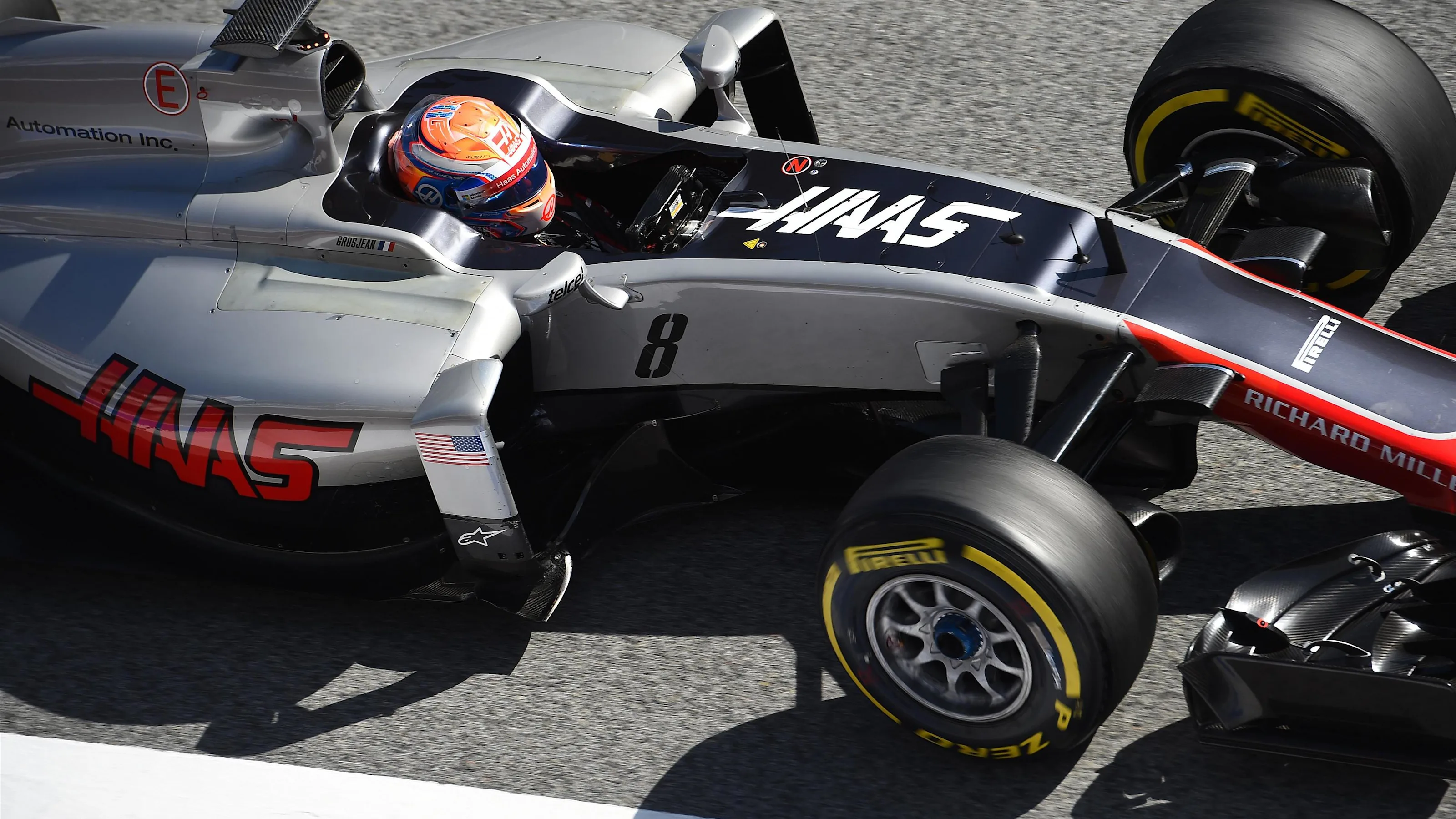 Romain Grosjean (FRA) Haas VF-16 at Formula One Testing, Day Four, Barcelona, Spain, Friday 4