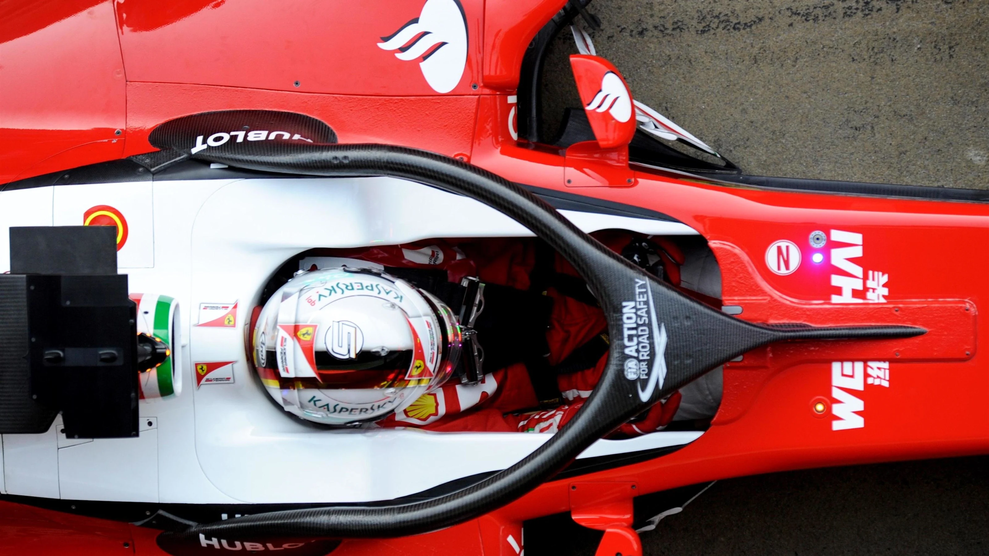 Sebastian Vettel (GER) Ferrari SF16-H with cocokpit halo at Formula One Testing, Day Four,