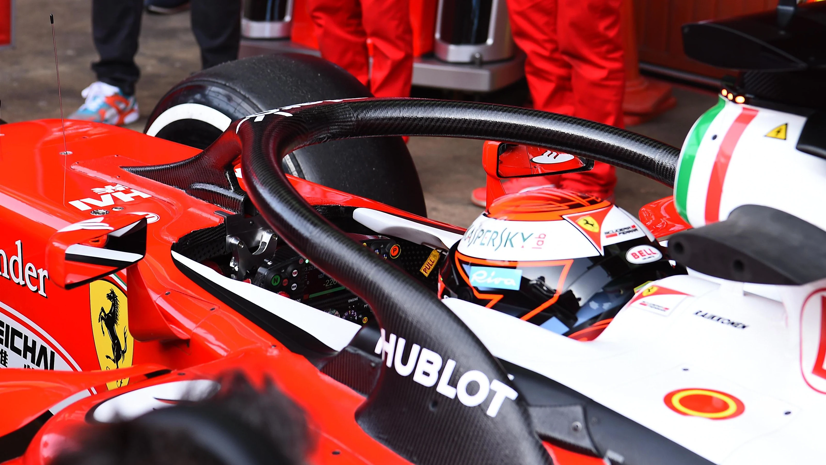Kimi Raikkonen (FIN) Ferrari SF16-H with halo at Formula One Testing, Day Three, Barcelona, Spain,