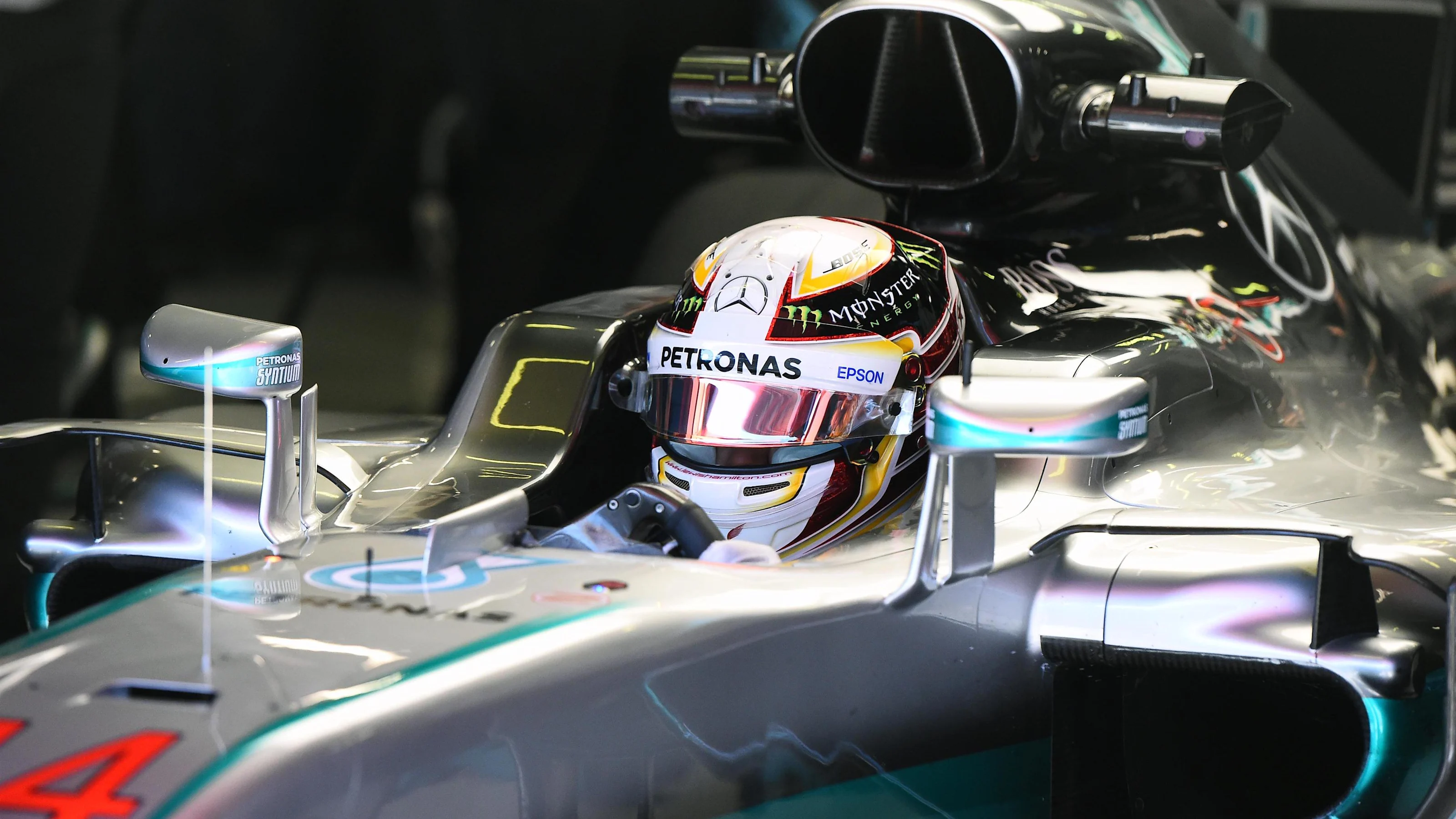 Lewis Hamilton (GBR) Mercedes-Benz F1 W07 Hybrid at Formula One Testing, Day Two, Barcelona, Spain,