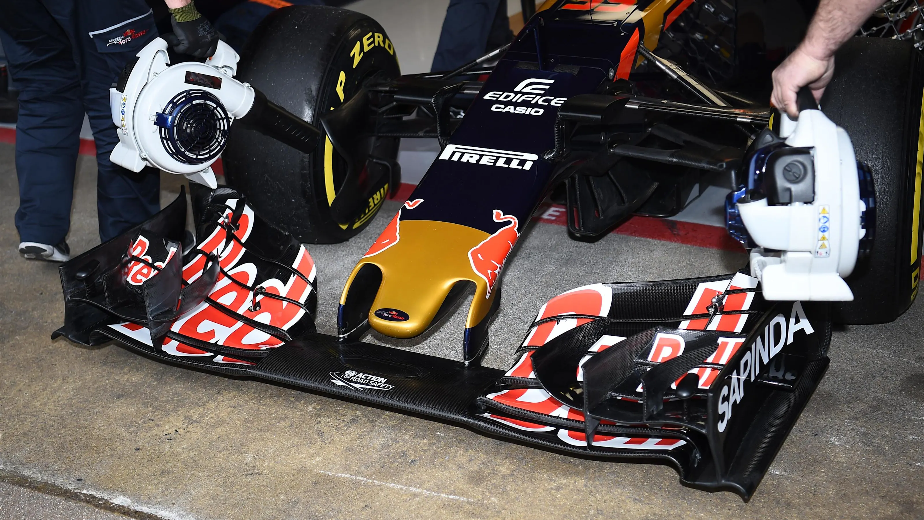 Scuderia Toro Rosso STR11 nose and front wing detail at Formula One Testing, Day Two, Barcelona,