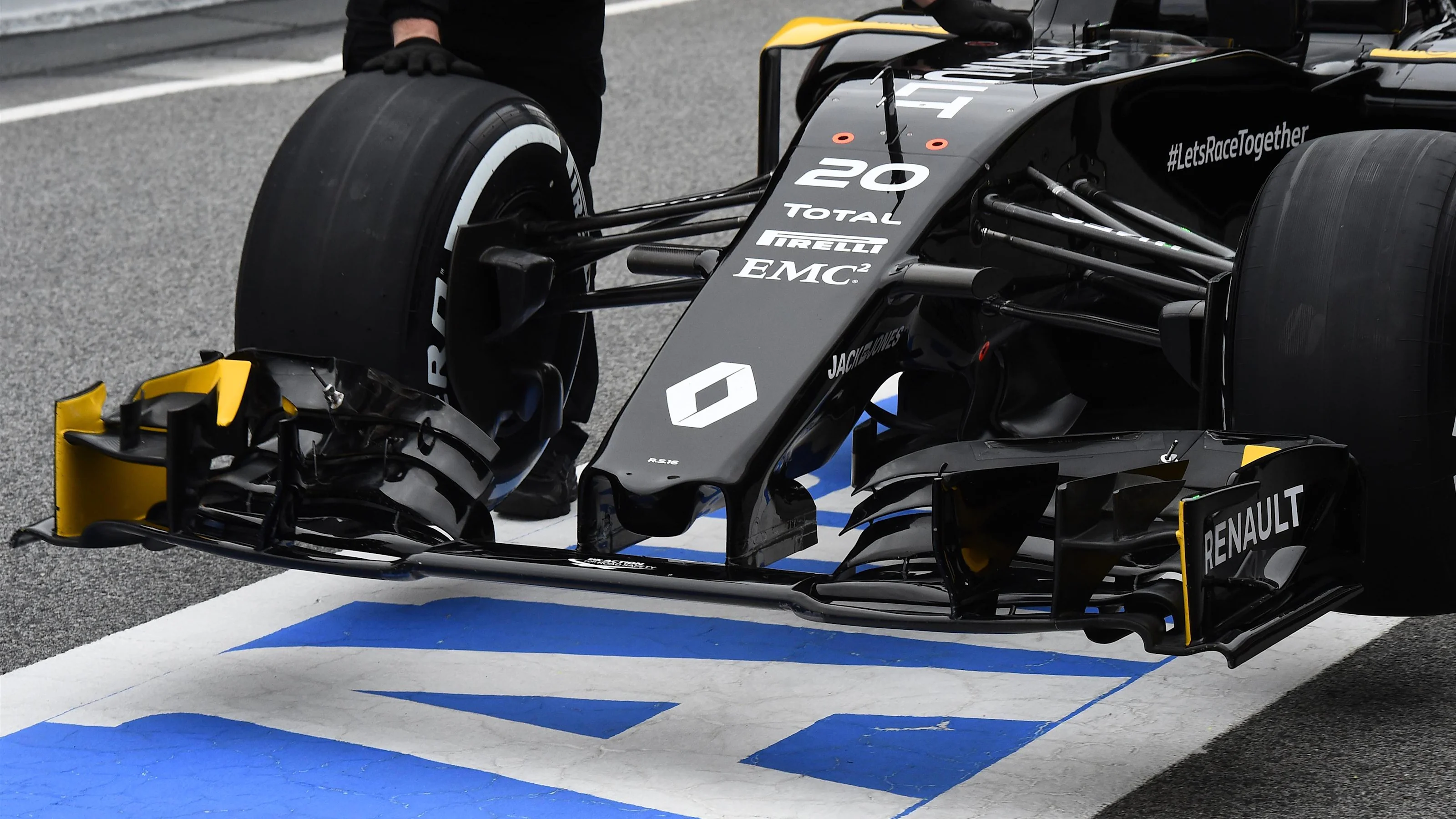 Renault Sport F1 Team RS16 nose and front wing at Formula One Testing, Day Two, Barcelona, Spain,