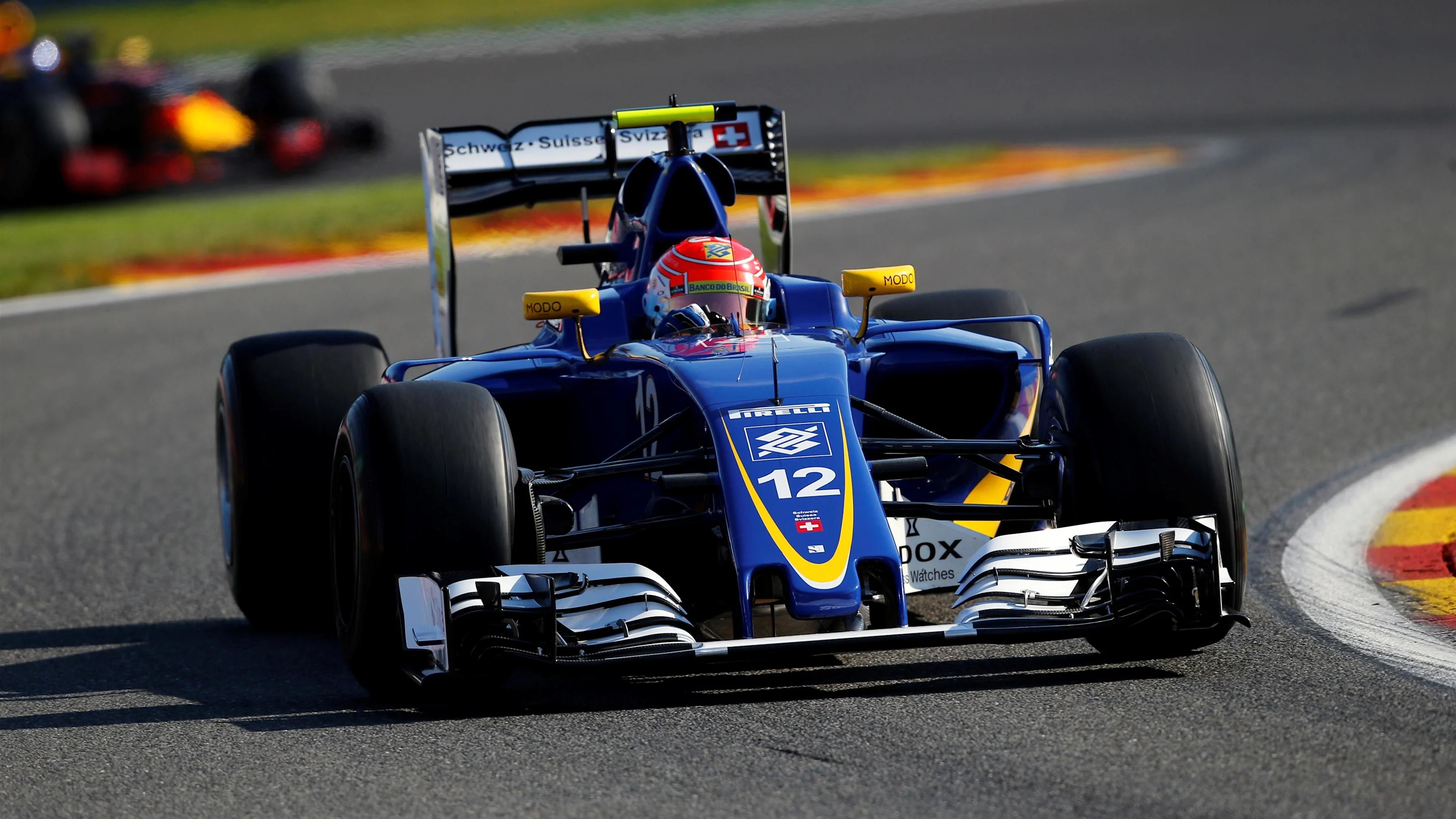 Felipe Nasr (BRA) Sauber C35 at Formula One World Championship, Rd13, Belgian Grand Prix, Practice,