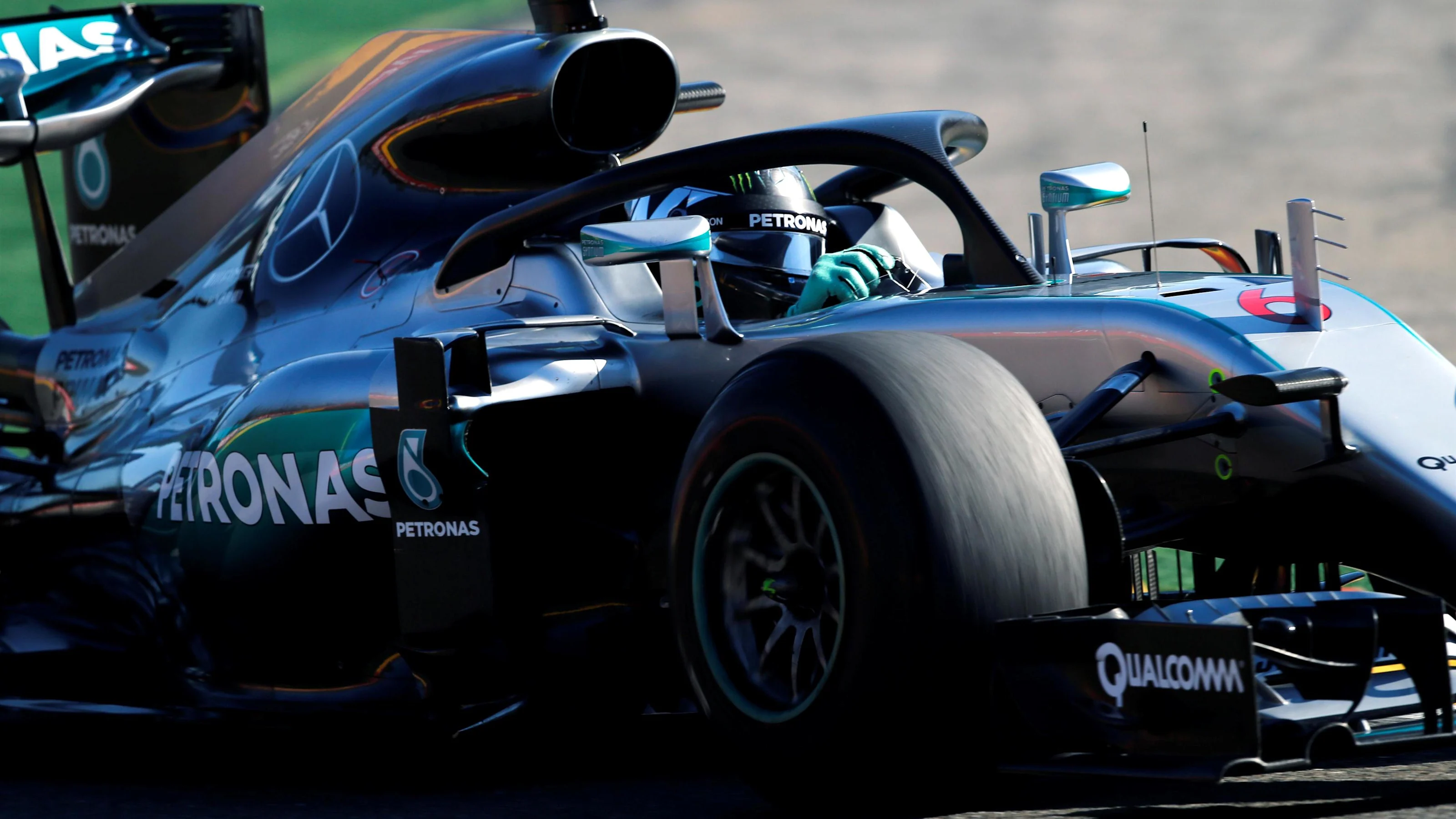 Nico Rosberg (GER) Mercedes-Benz F1 W07 Hybrid with Halo at Formula One World Championship, Rd13,